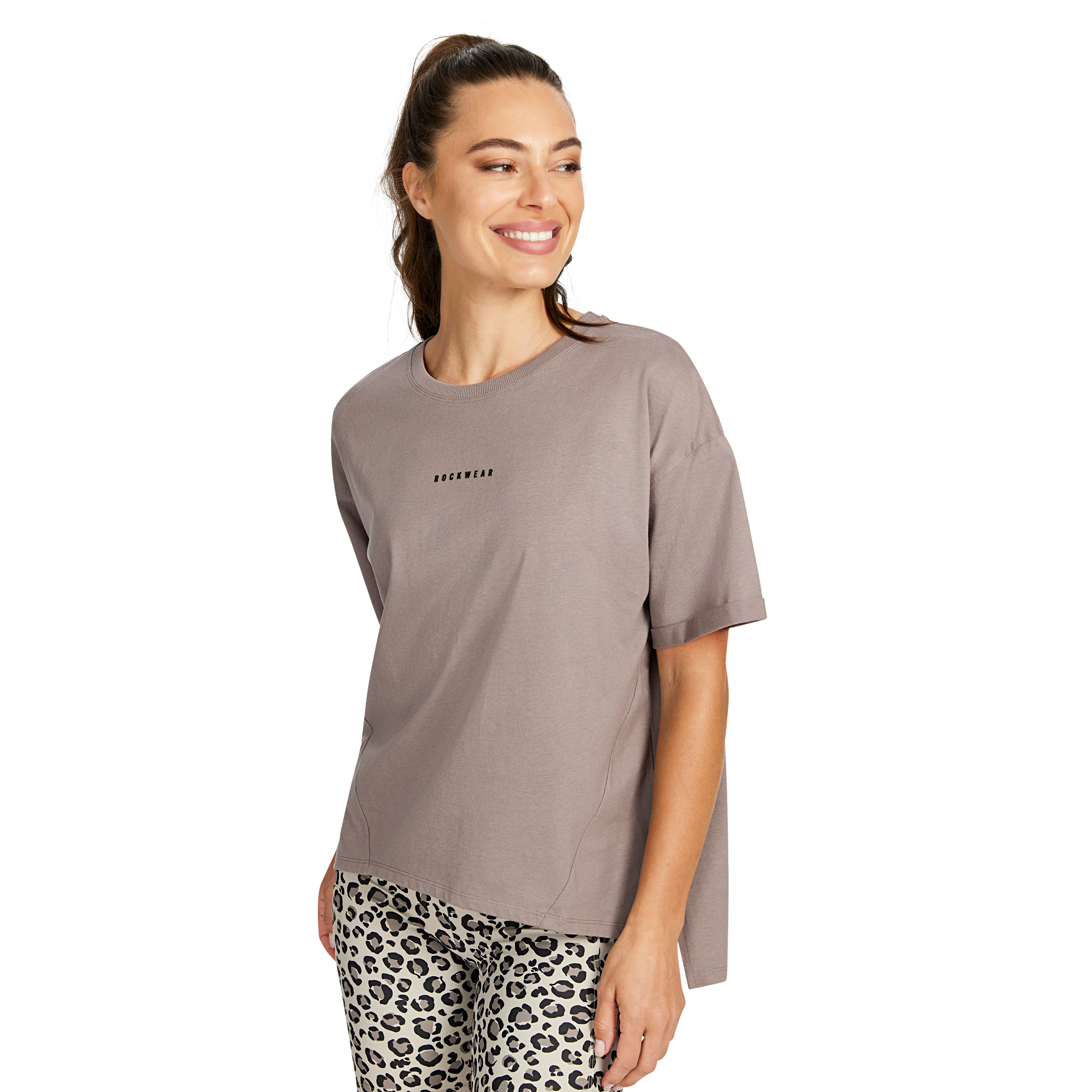 Split Hem Logo Boyfriend Tee