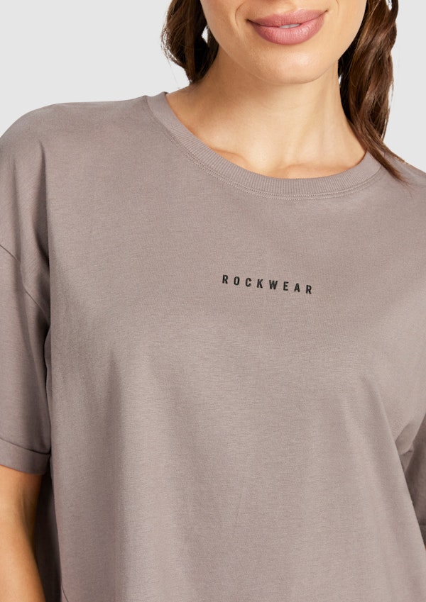 Split Hem Logo Boyfriend Tee