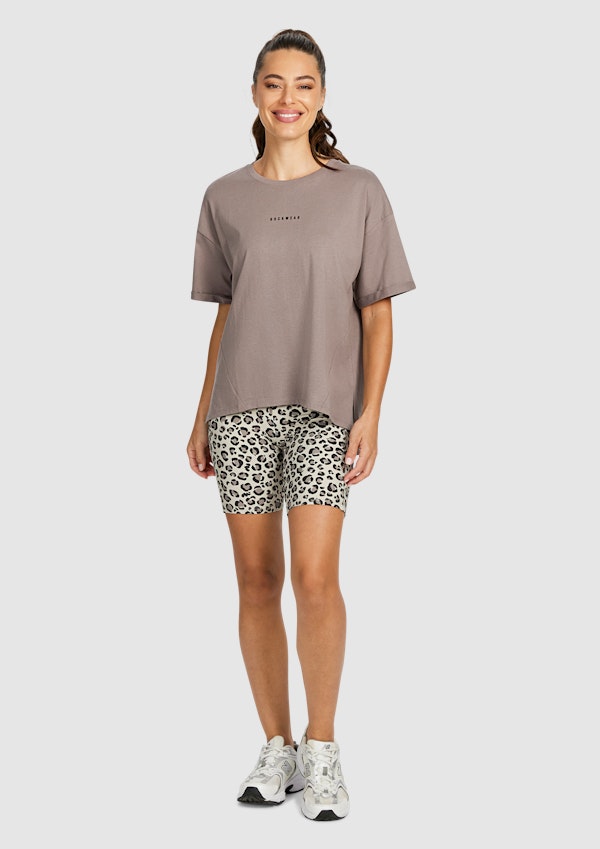 Split Hem Logo Boyfriend Tee