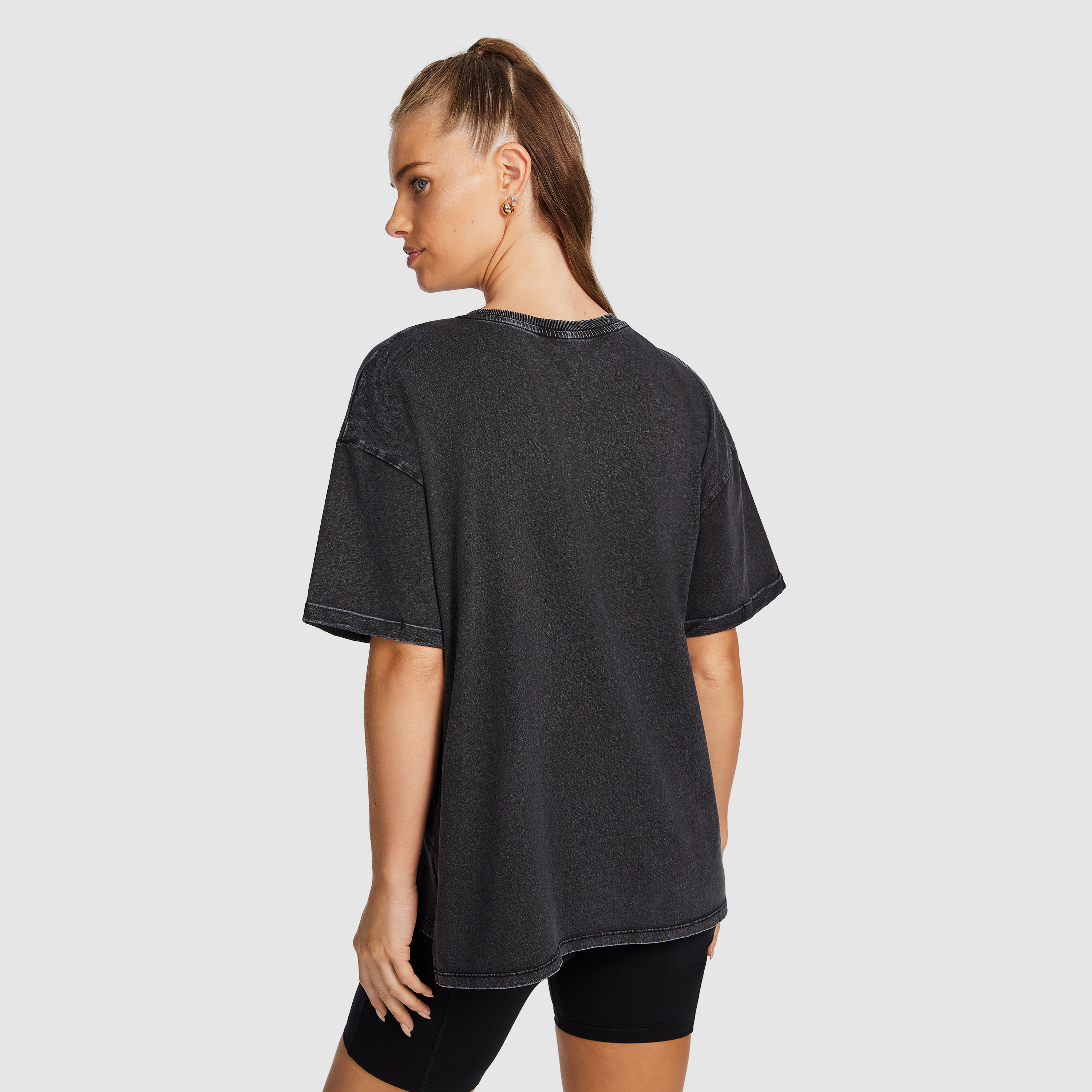 Split Hem Logo Boyfriend Tee