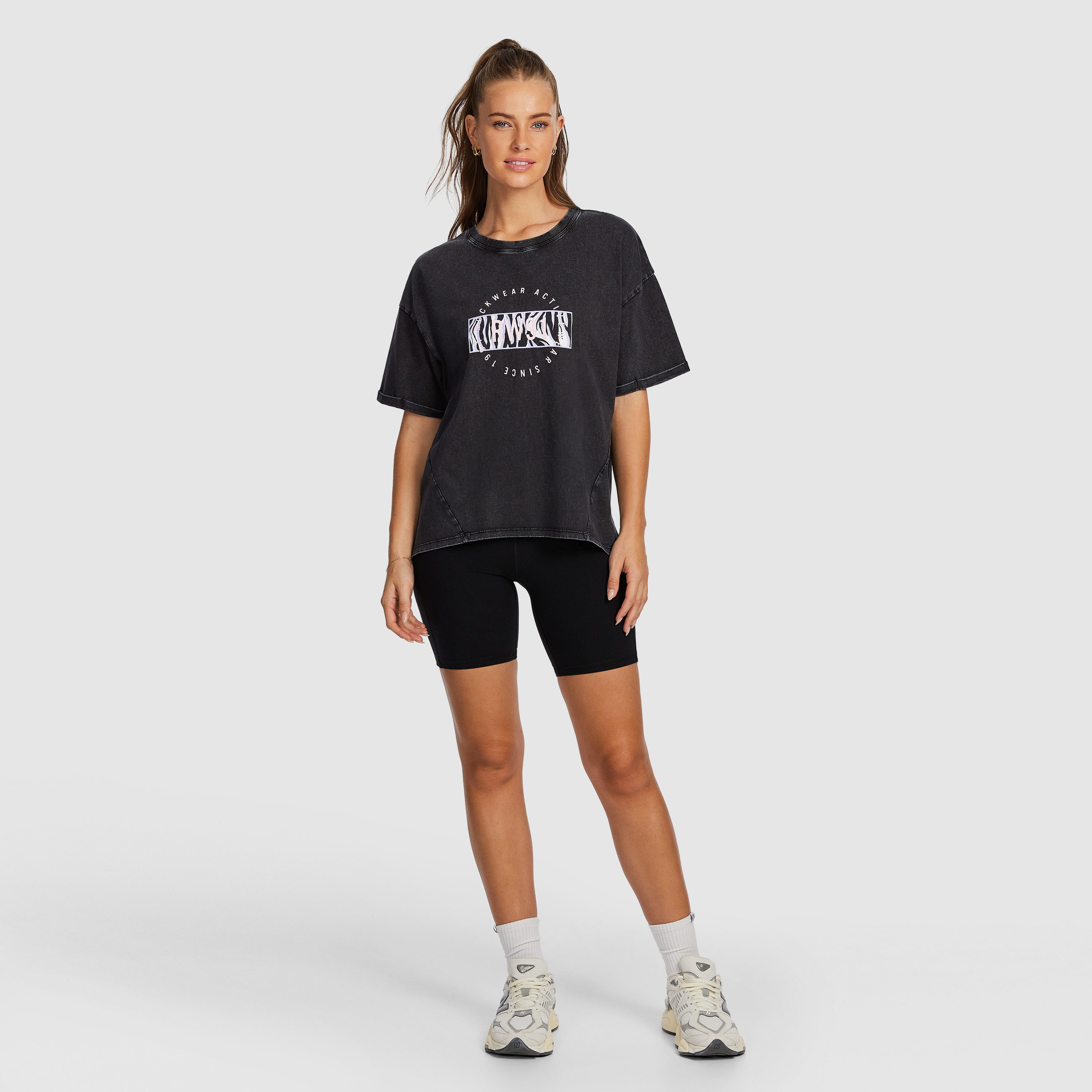 Split Hem Logo Boyfriend Tee