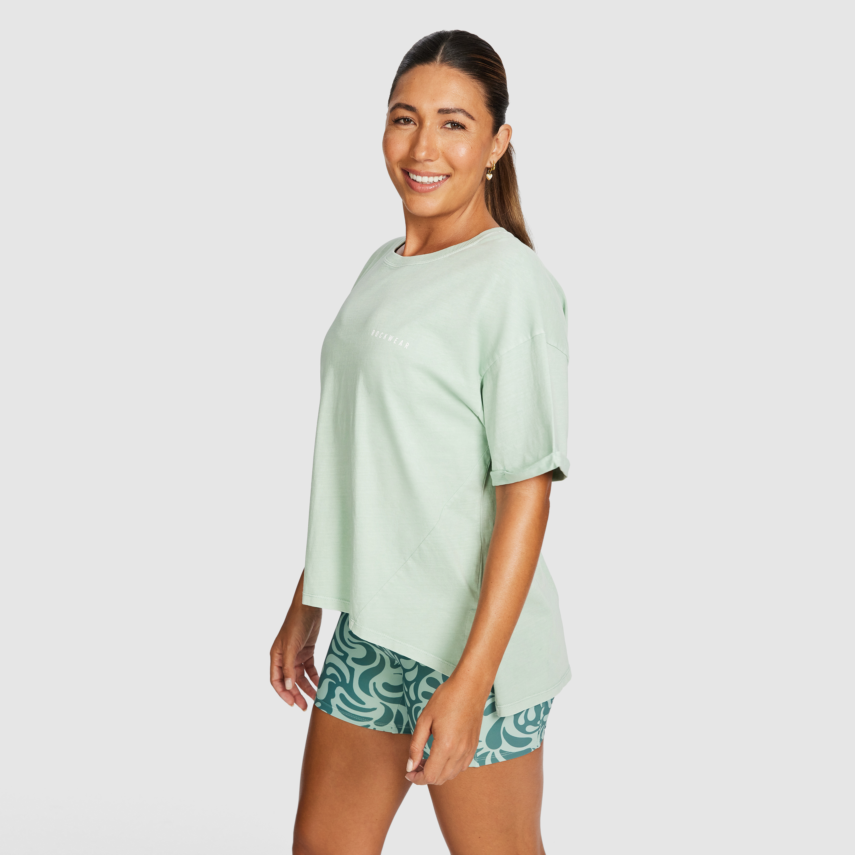 Split Hem Logo Boyfriend Tee