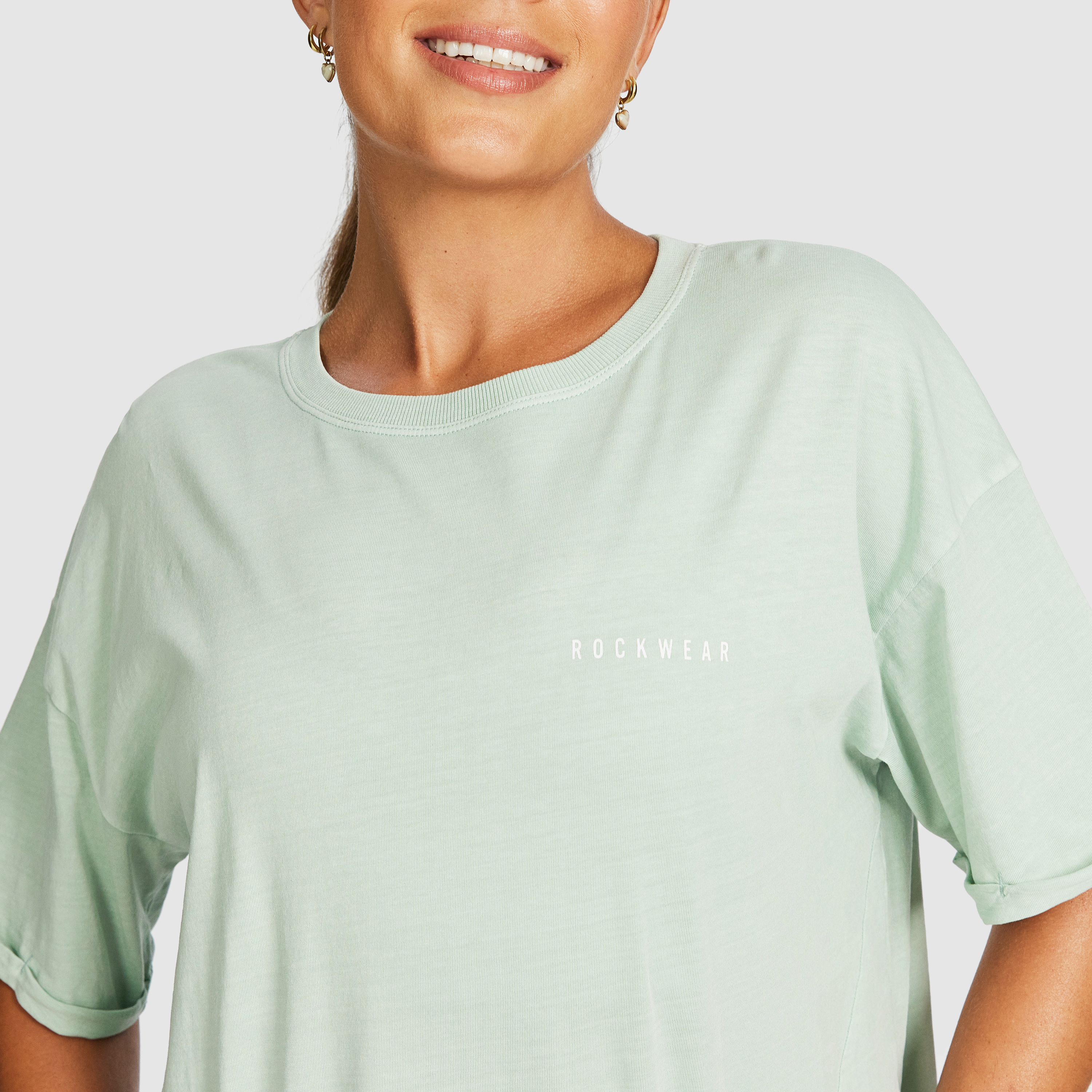 Split Hem Logo Boyfriend Tee