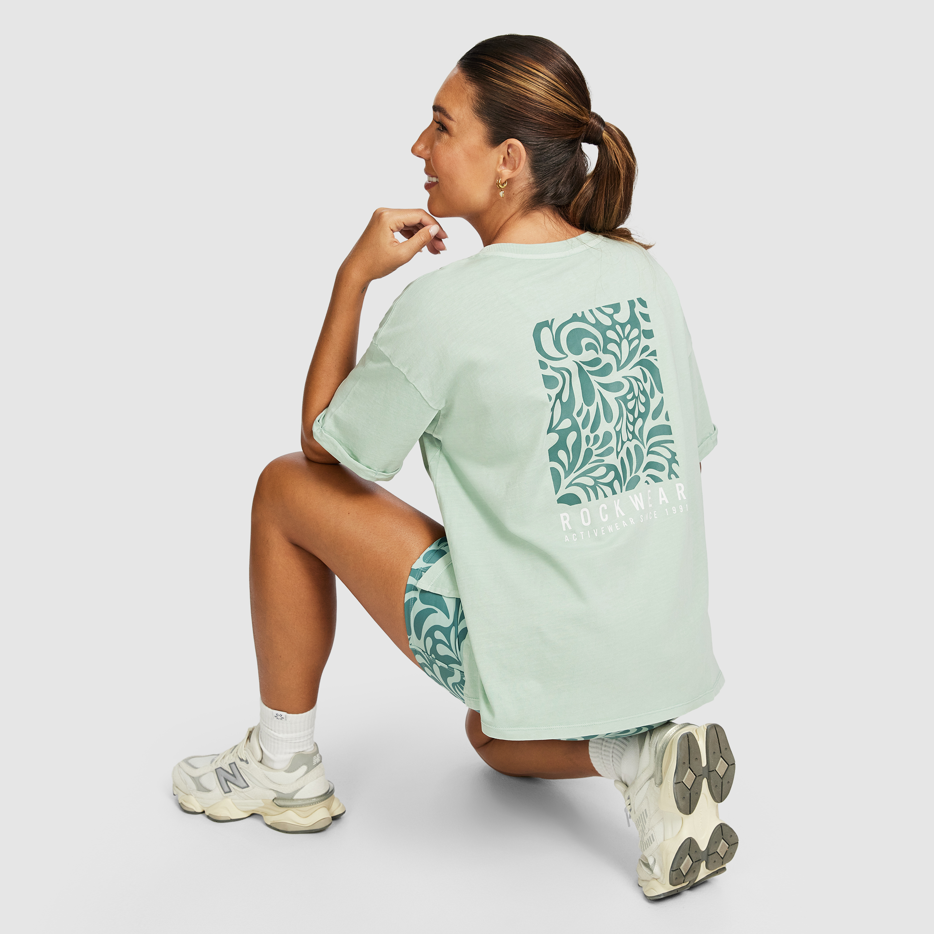 Split Hem Logo Boyfriend Tee