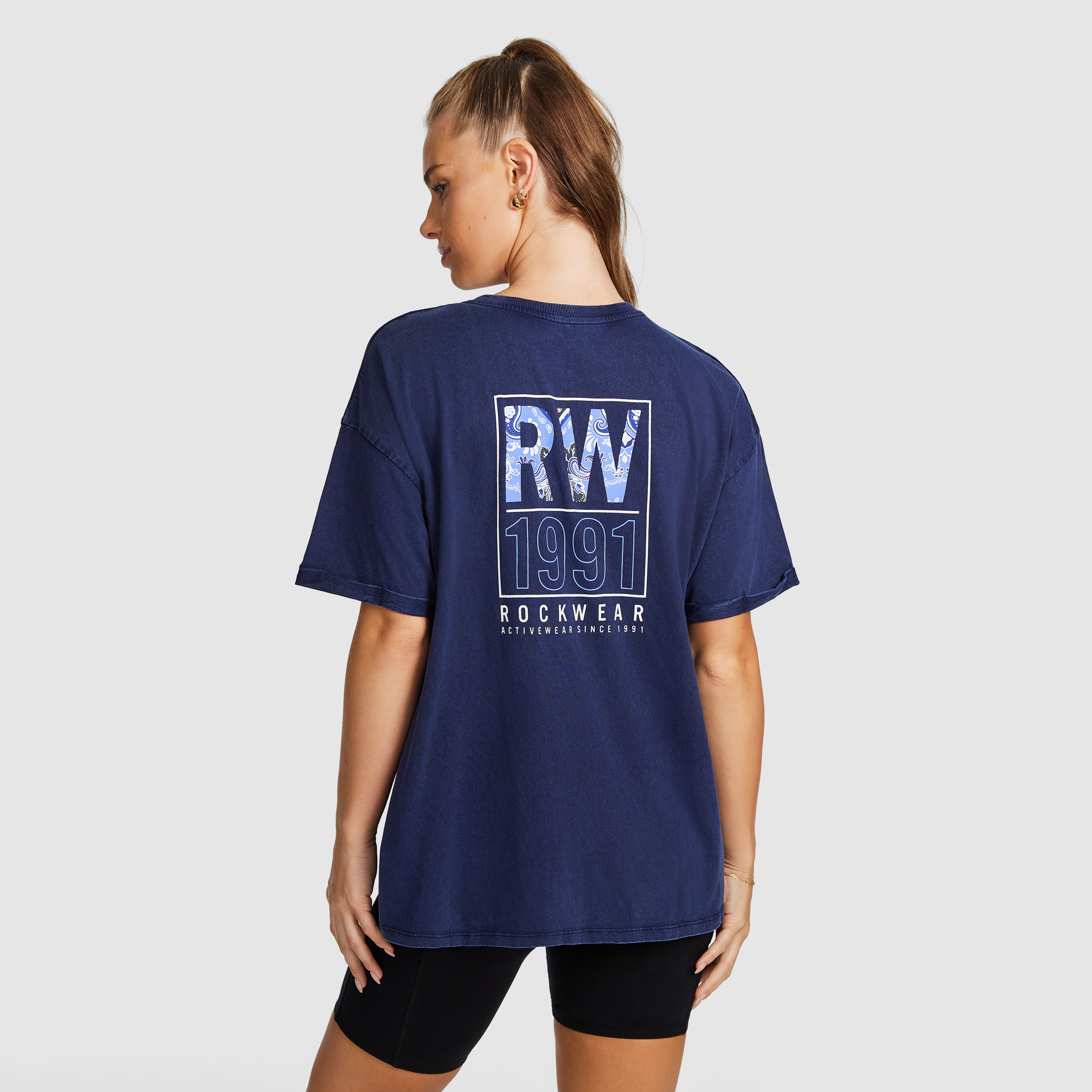 Split Hem Logo Boyfriend Tee