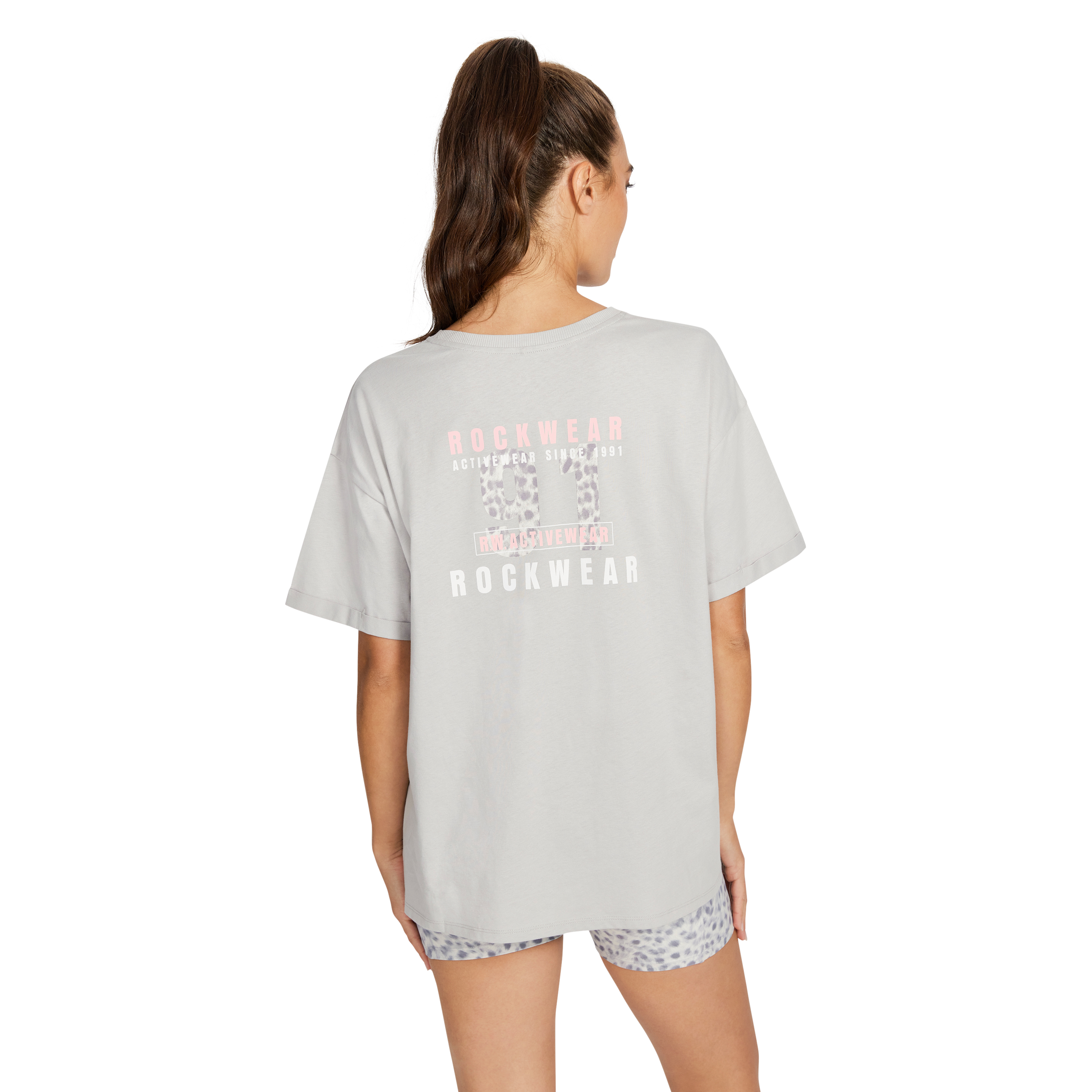 Split Hem Logo Boyfriend Tee