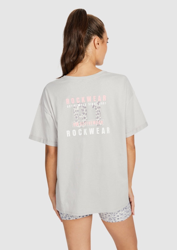 Split Hem Logo Boyfriend Tee