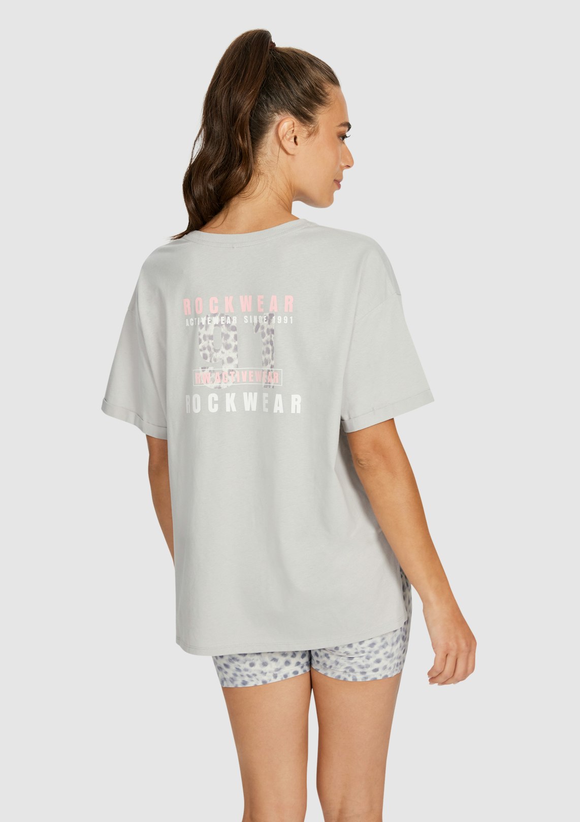 Split Hem Logo Boyfriend Tee