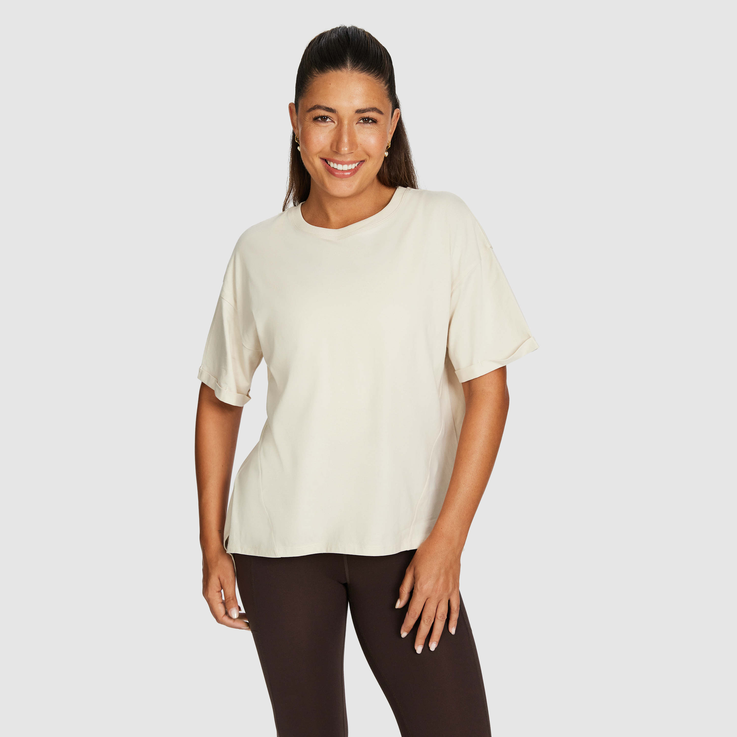 Split Hem Logo Boyfriend Tee