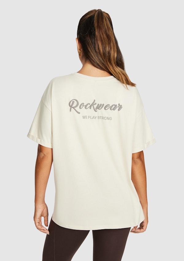 Split Hem Logo Boyfriend Tee
