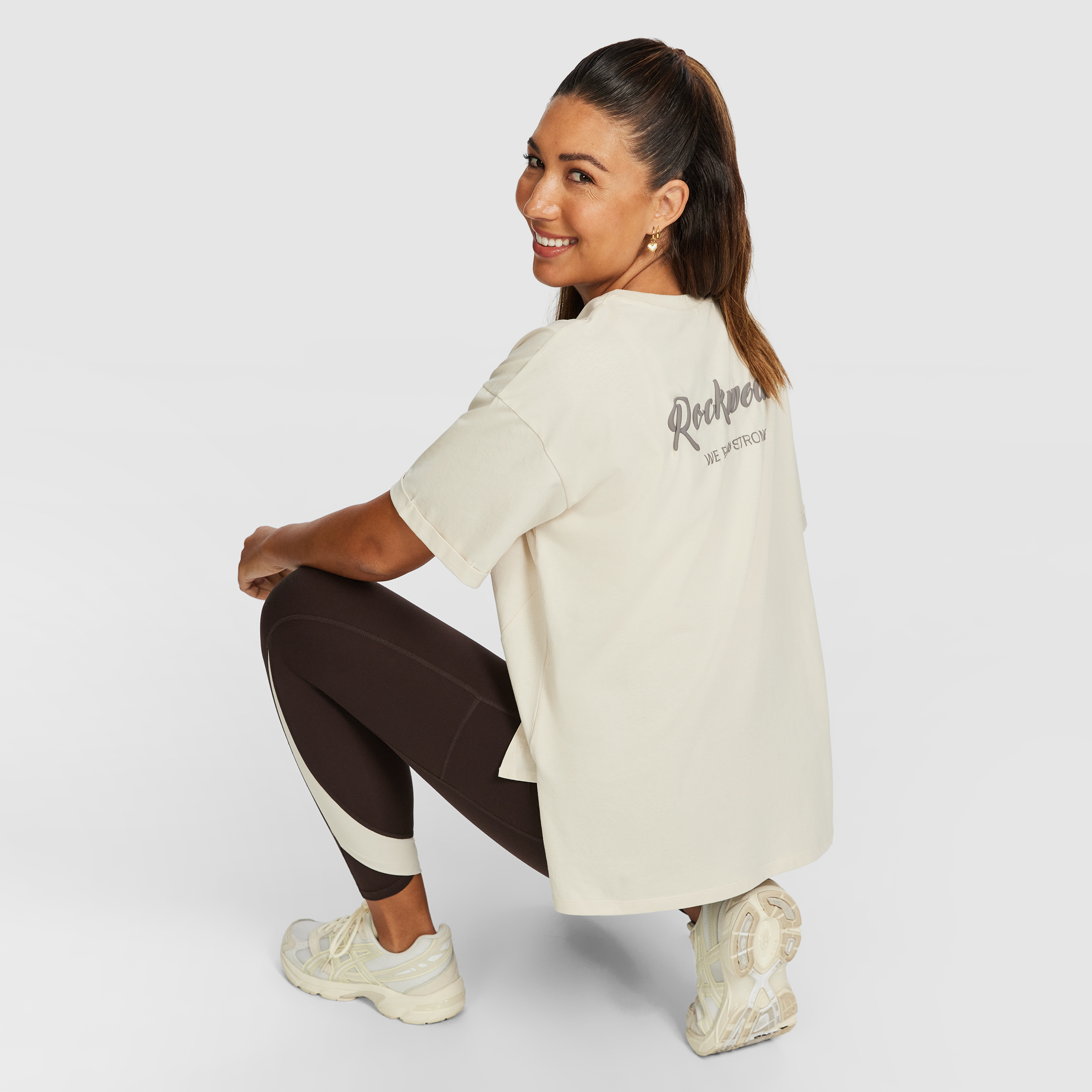 Split Hem Logo Boyfriend Tee
