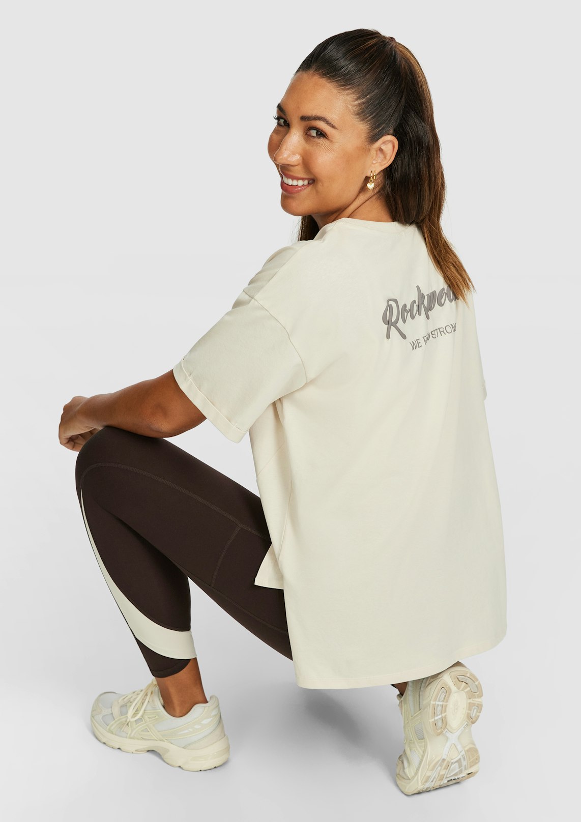 Split Hem Logo Boyfriend Tee