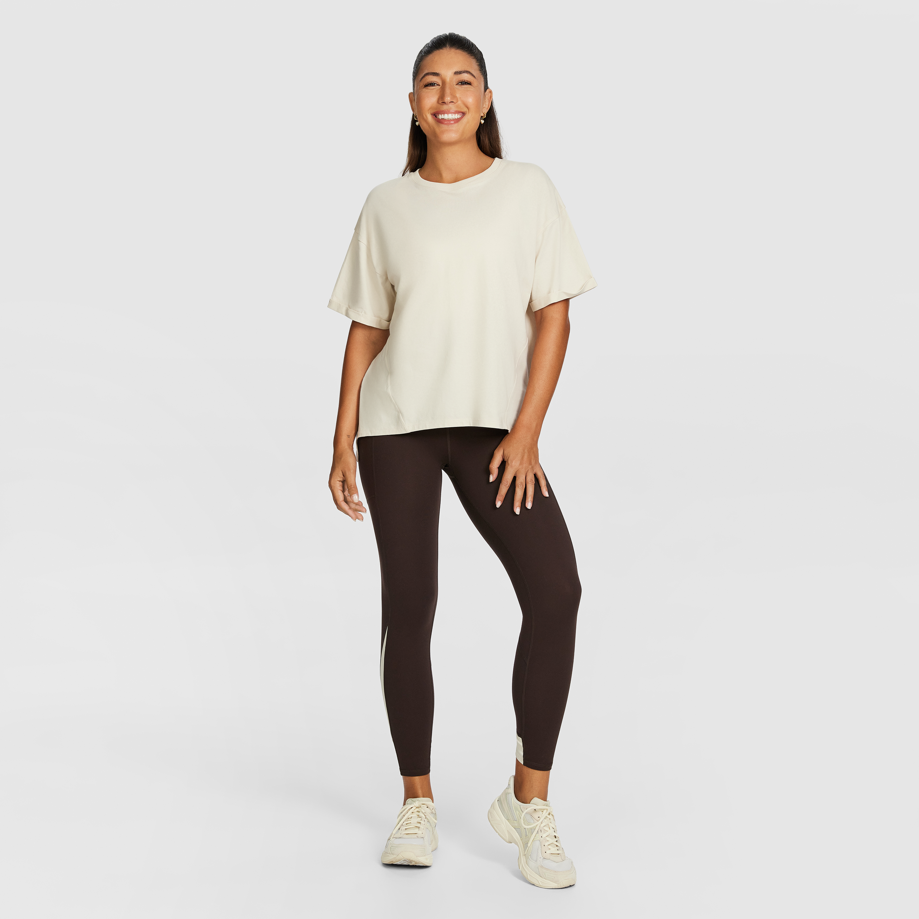 Split Hem Logo Boyfriend Tee
