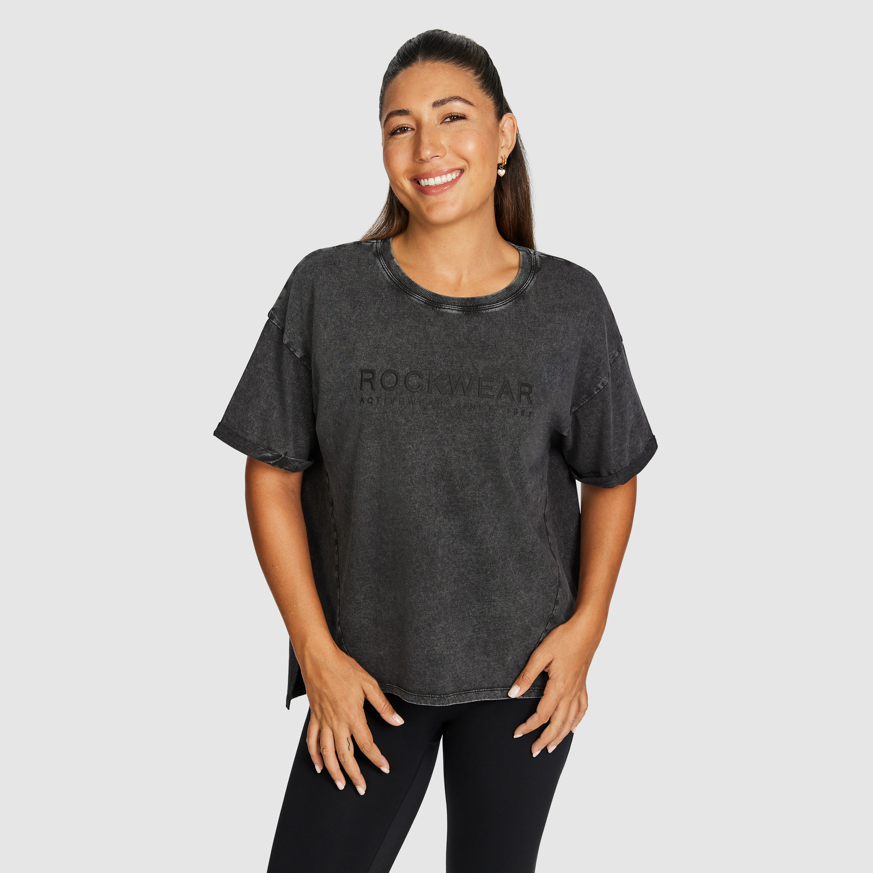 Split Hem Logo Boyfriend Tee