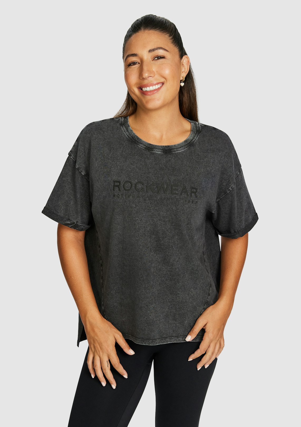 Split Hem Logo Boyfriend Tee