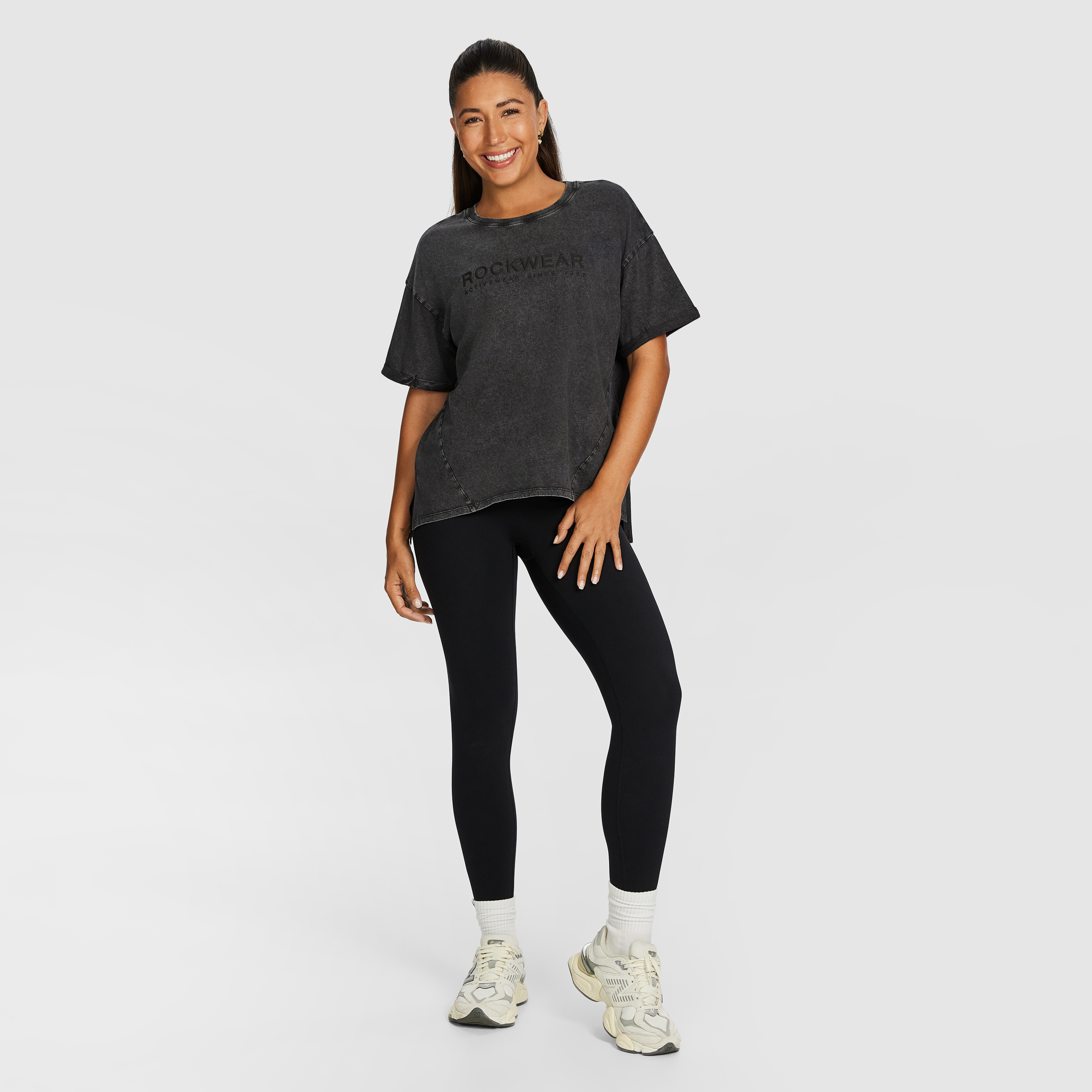 Split Hem Logo Boyfriend Tee