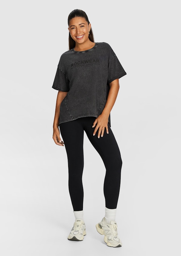 Split Hem Logo Boyfriend Tee