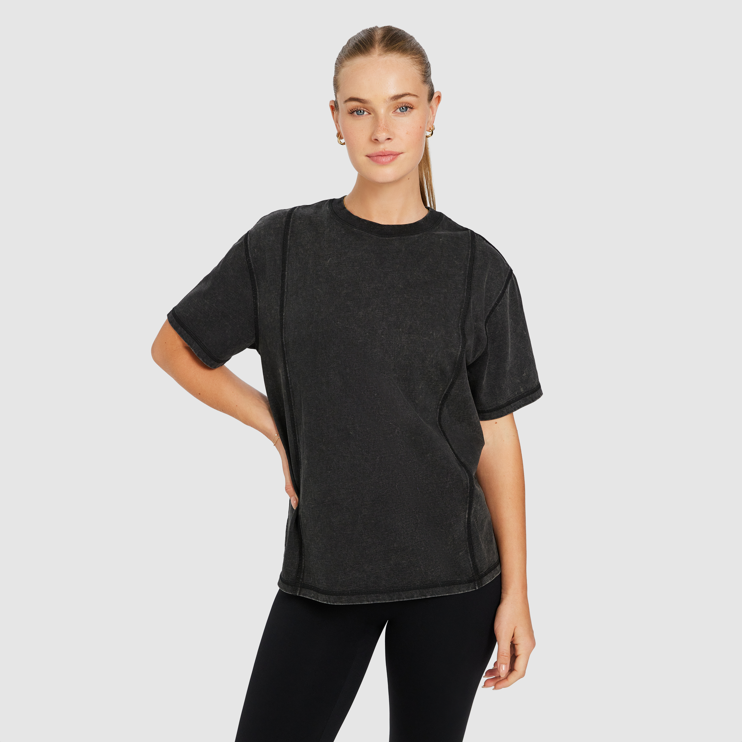 Luxe Acid Wash Boyfriend Tee