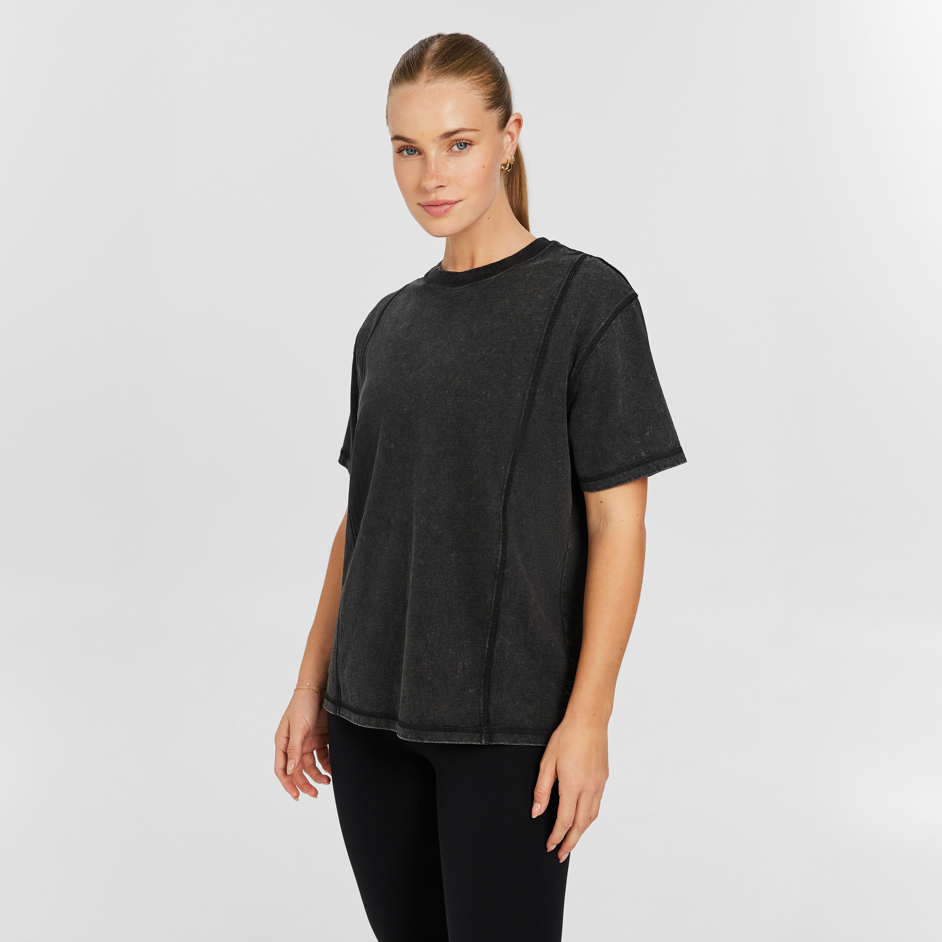 Luxe Acid Wash Boyfriend Tee