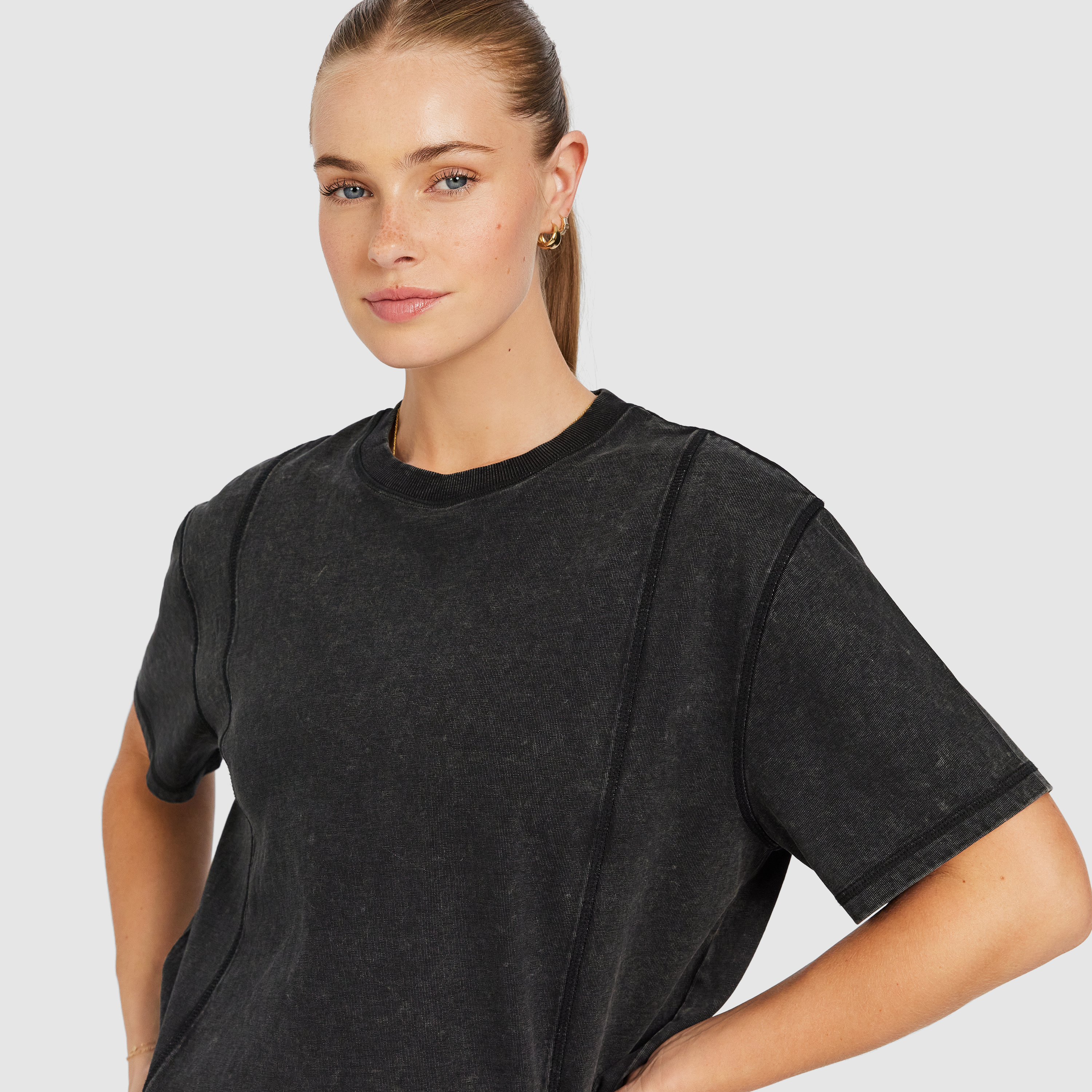 Luxe Acid Wash Boyfriend Tee