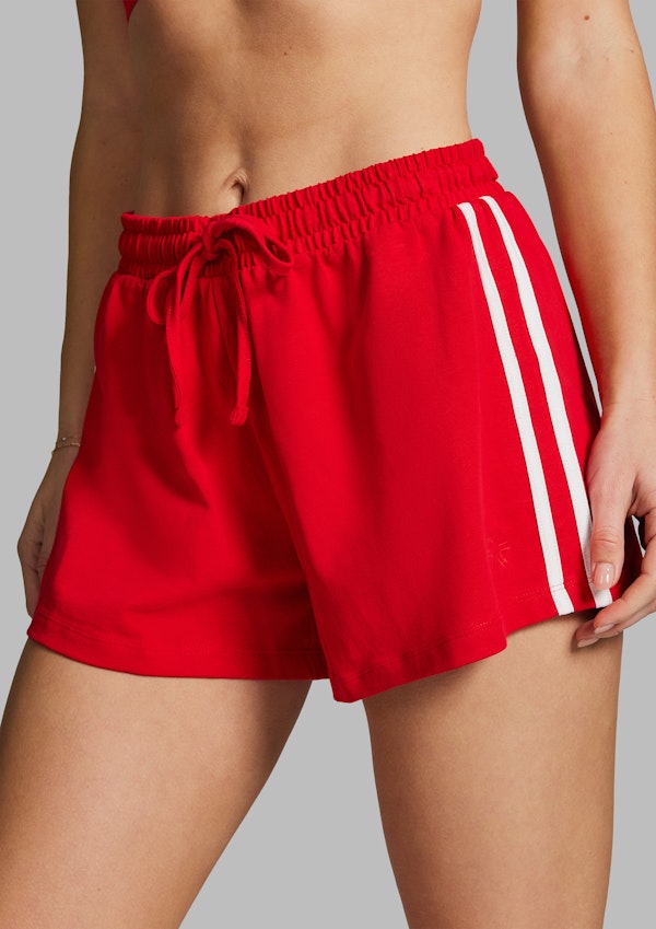 Lane Marker Cotton Shorts