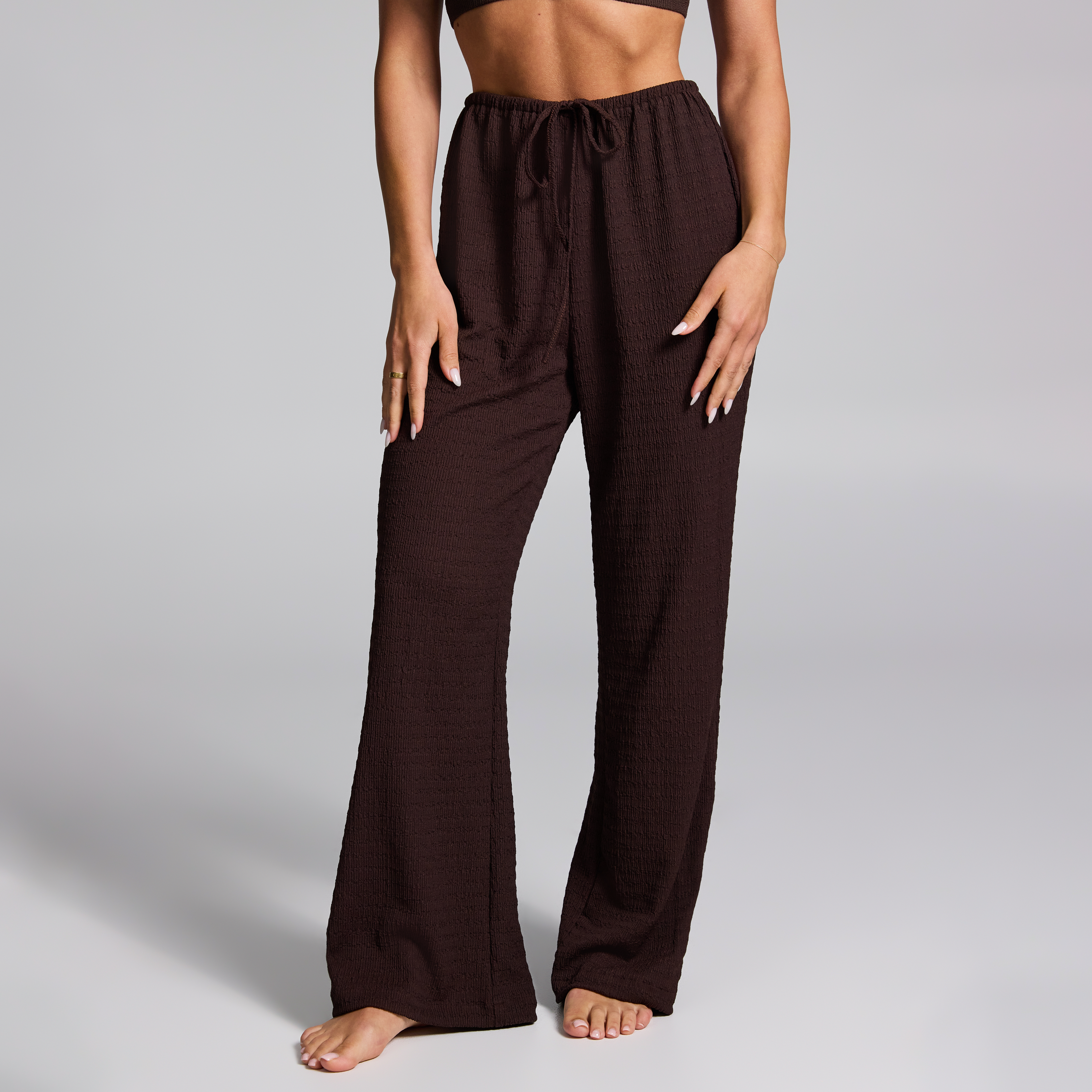 Textured Straight Leg Pant