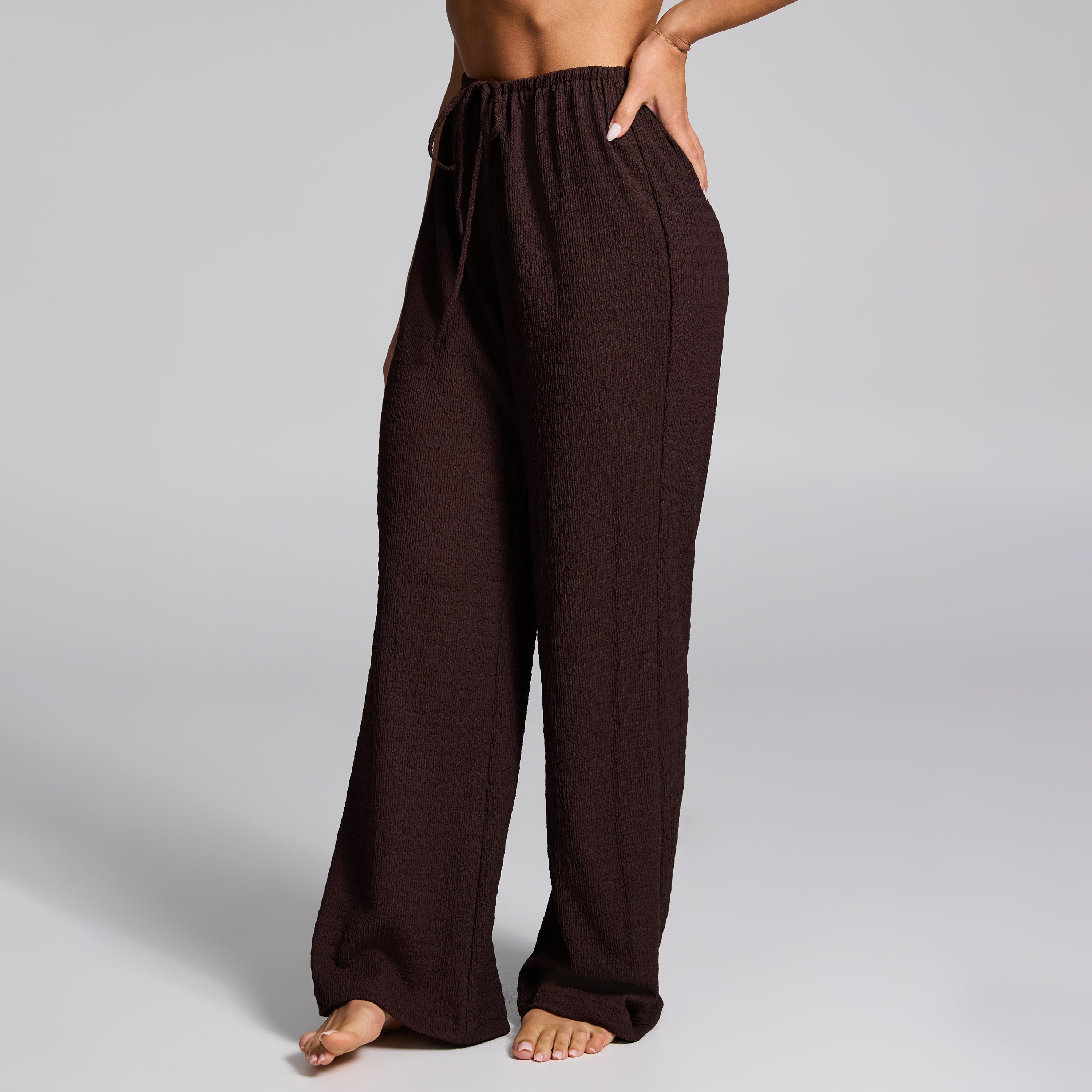 Textured Straight Leg Pant