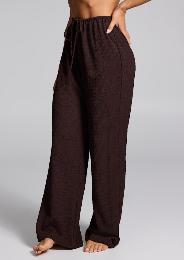 Textured Straight Leg Pant