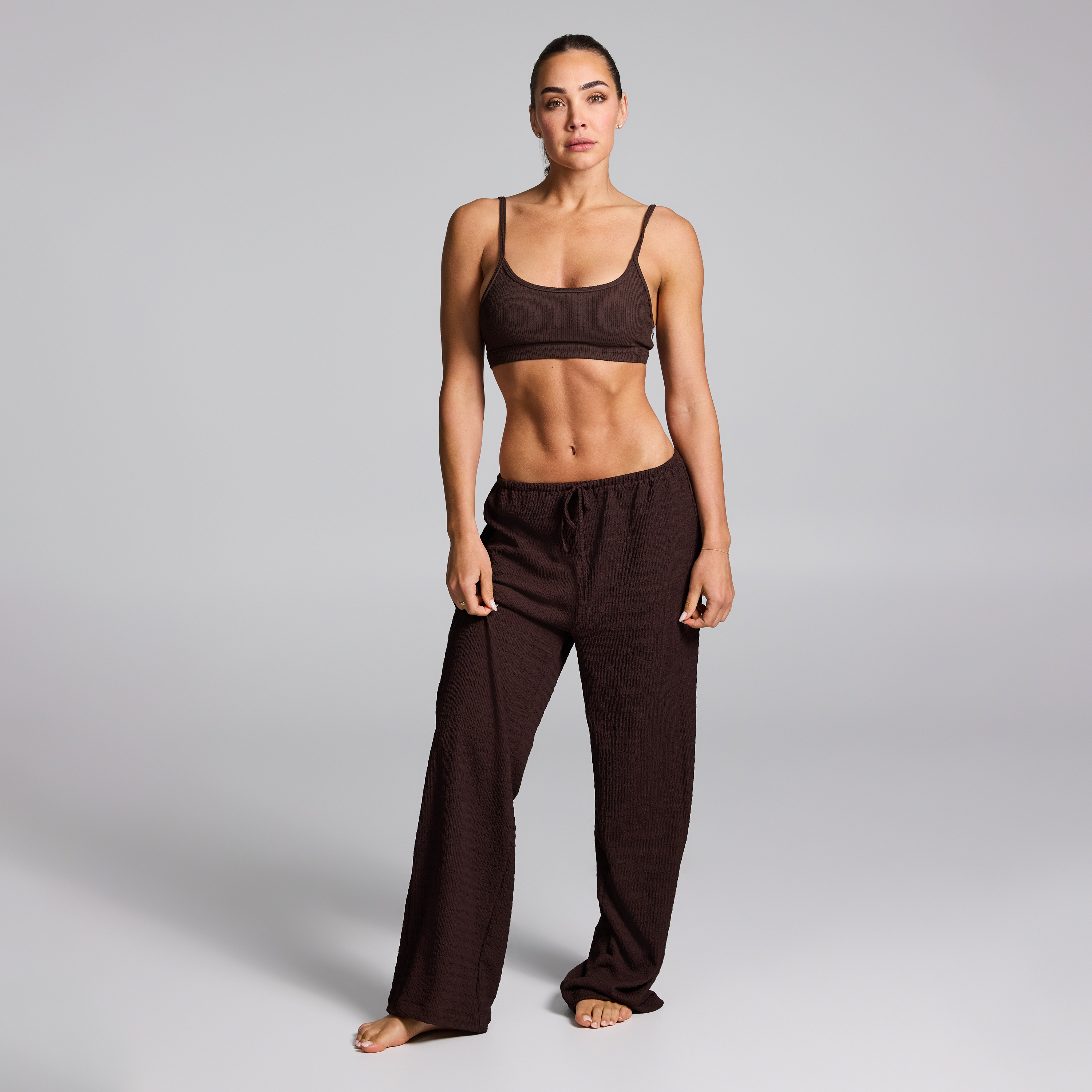 Textured Straight Leg Pant