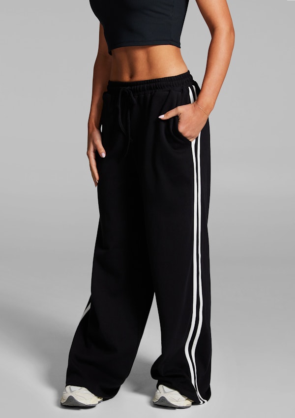 Cotton Stripe Side Pants