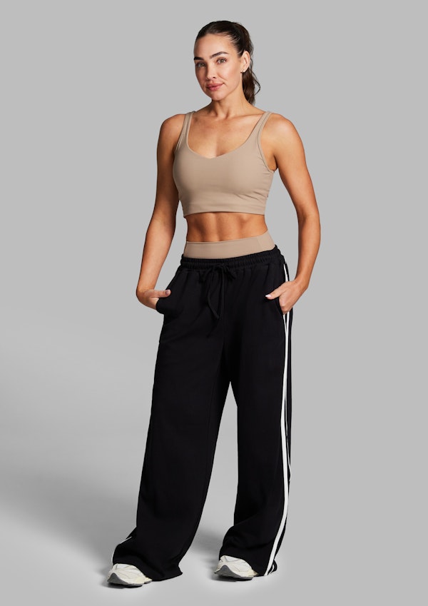 Cotton Stripe Side Pants