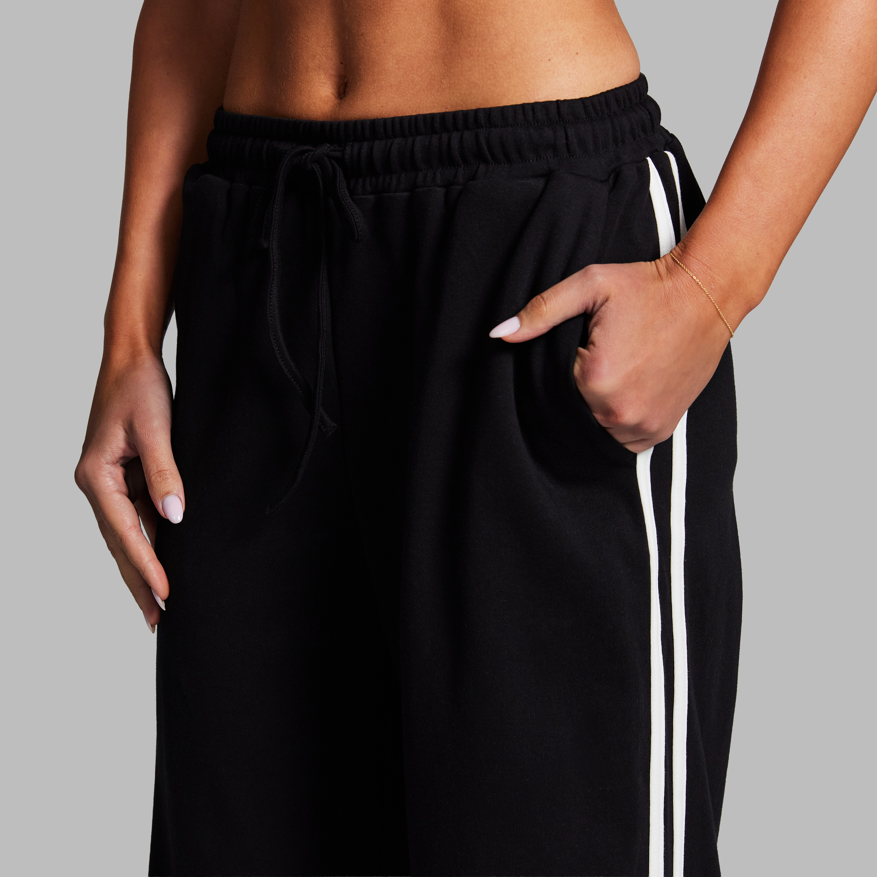 Cotton Stripe Side Pants