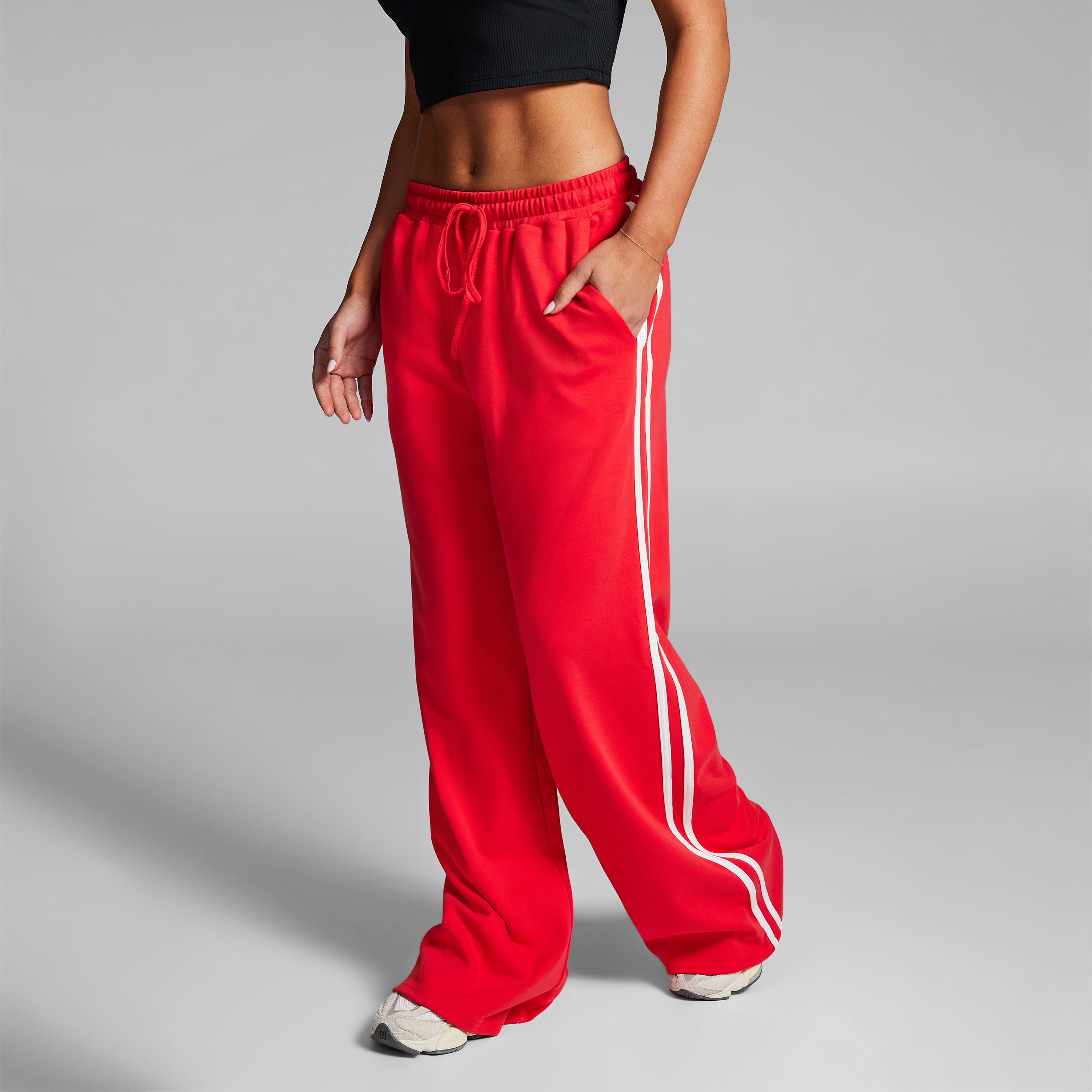 Cotton Stripe Side Pants