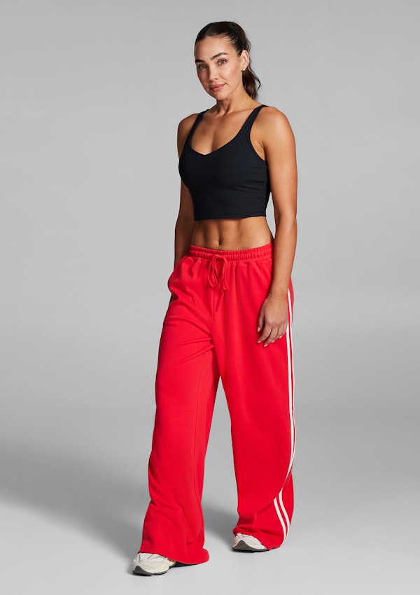 Cotton Stripe Side Pants