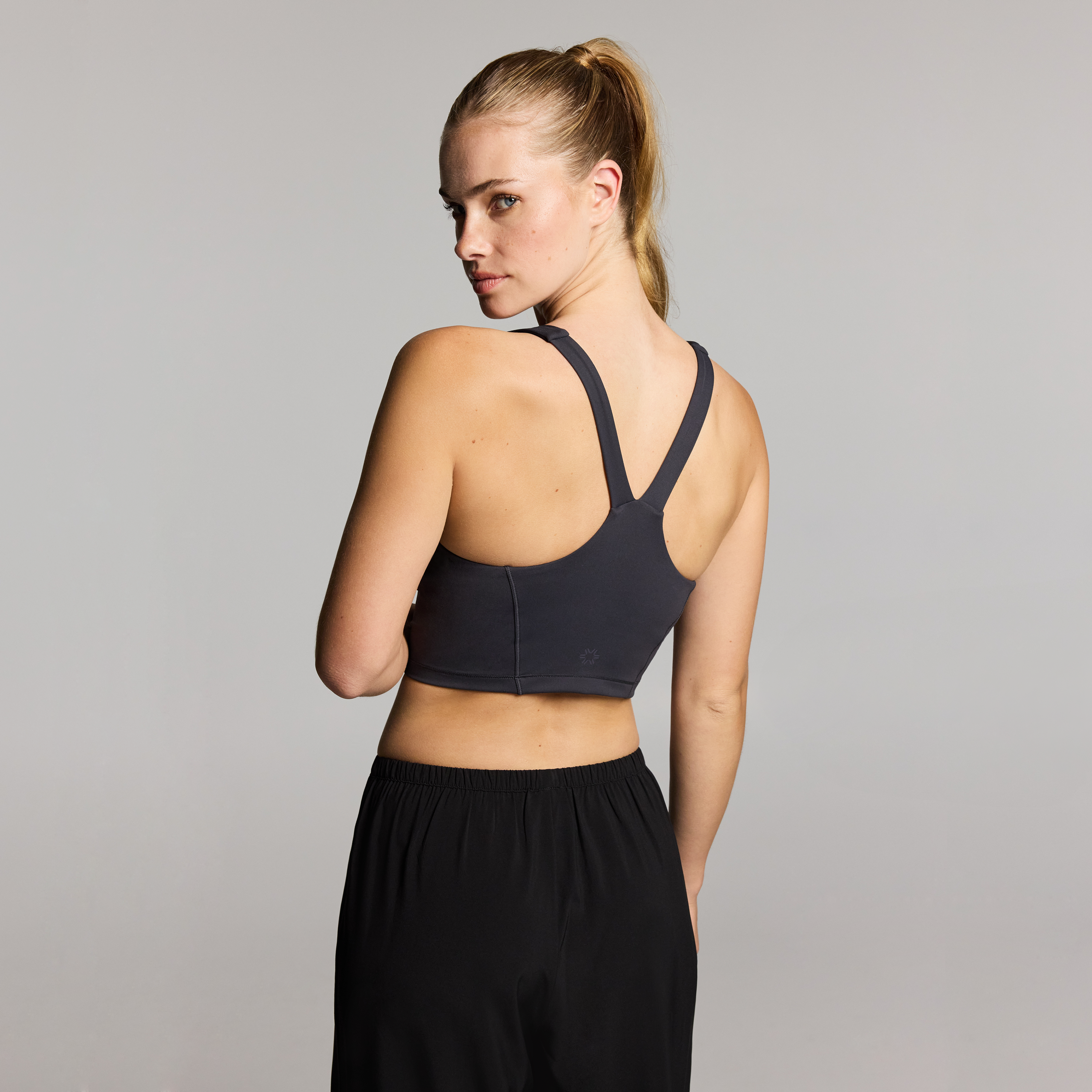 V Neck Low Impact Longline Sports Bra