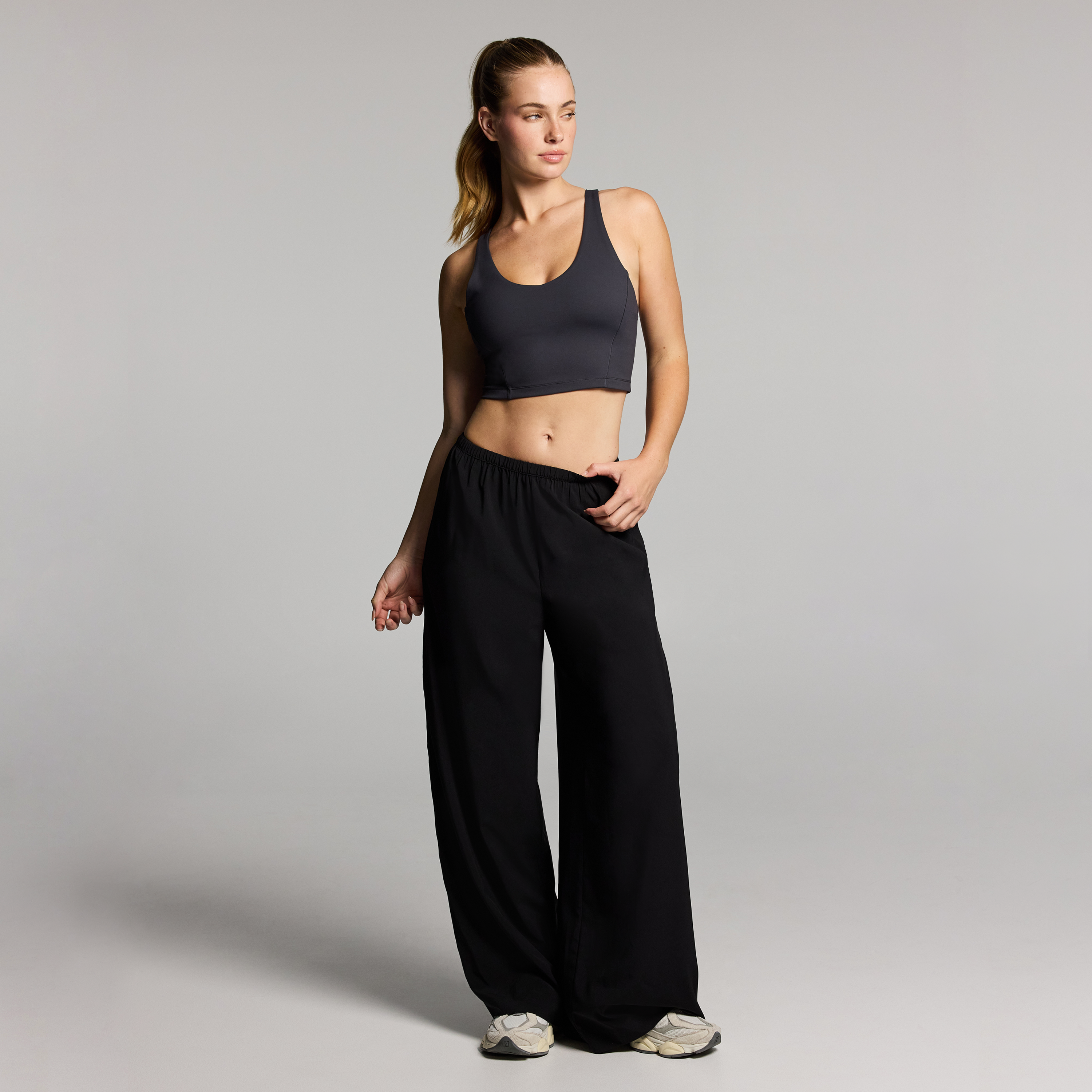 V Neck Low Impact Longline Sports Bra