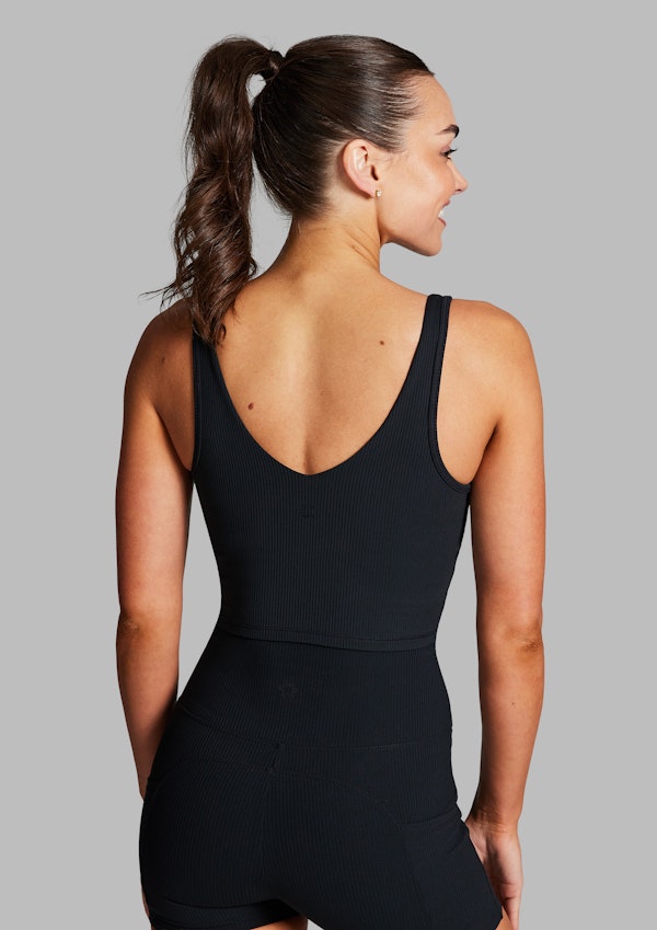 Luxesoft Rib Longline Sports Bra