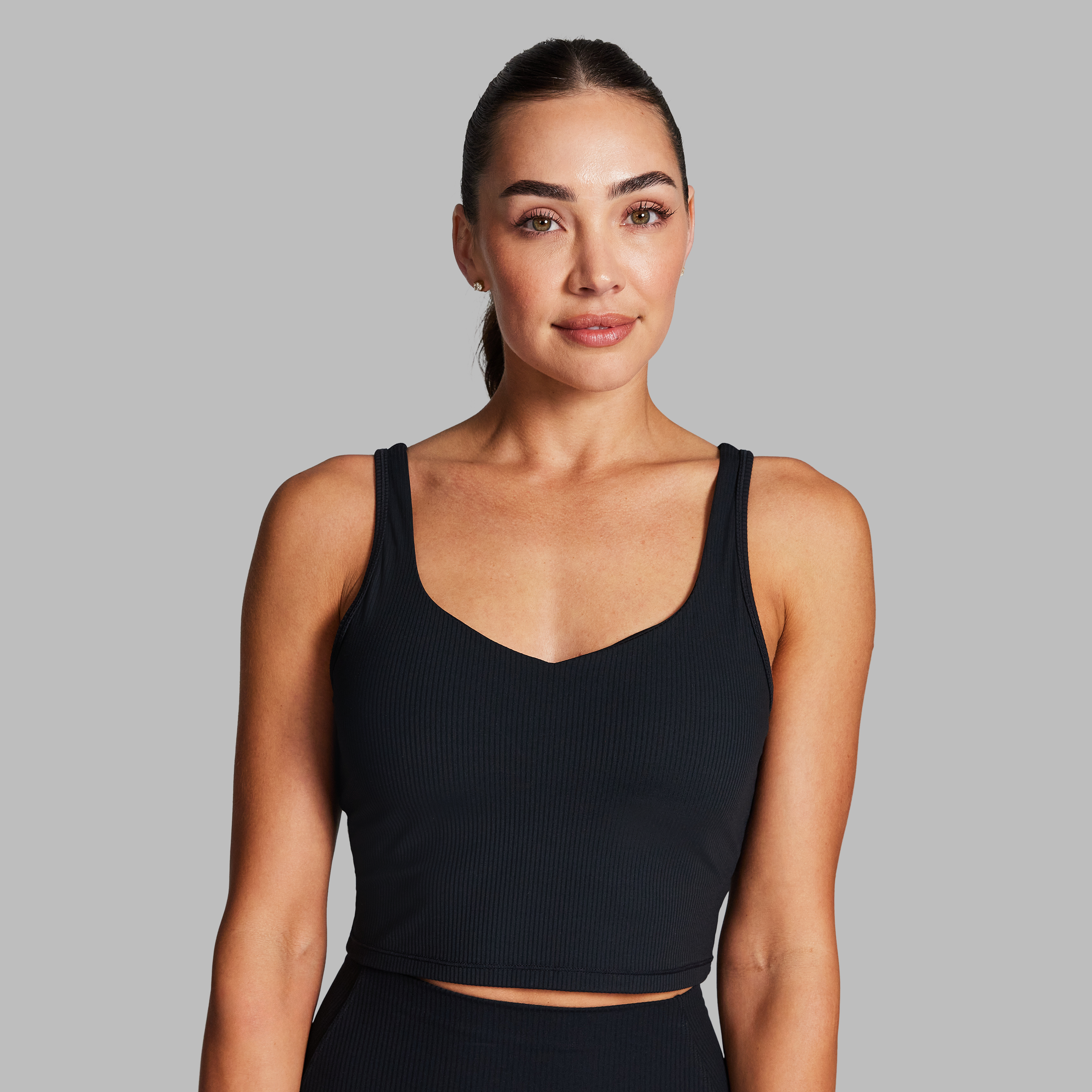 Luxesoft Rib Longline Sports Bra