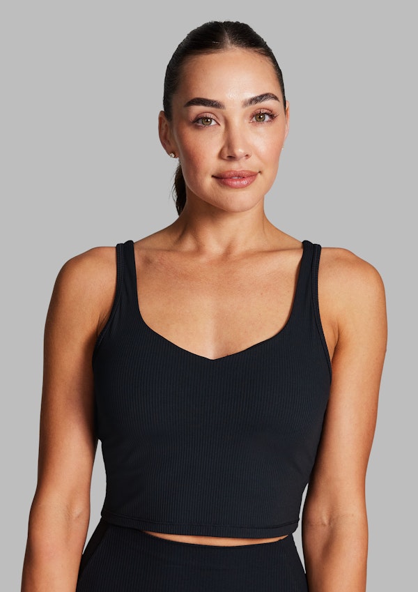 Luxesoft Rib Longline Sports Bra