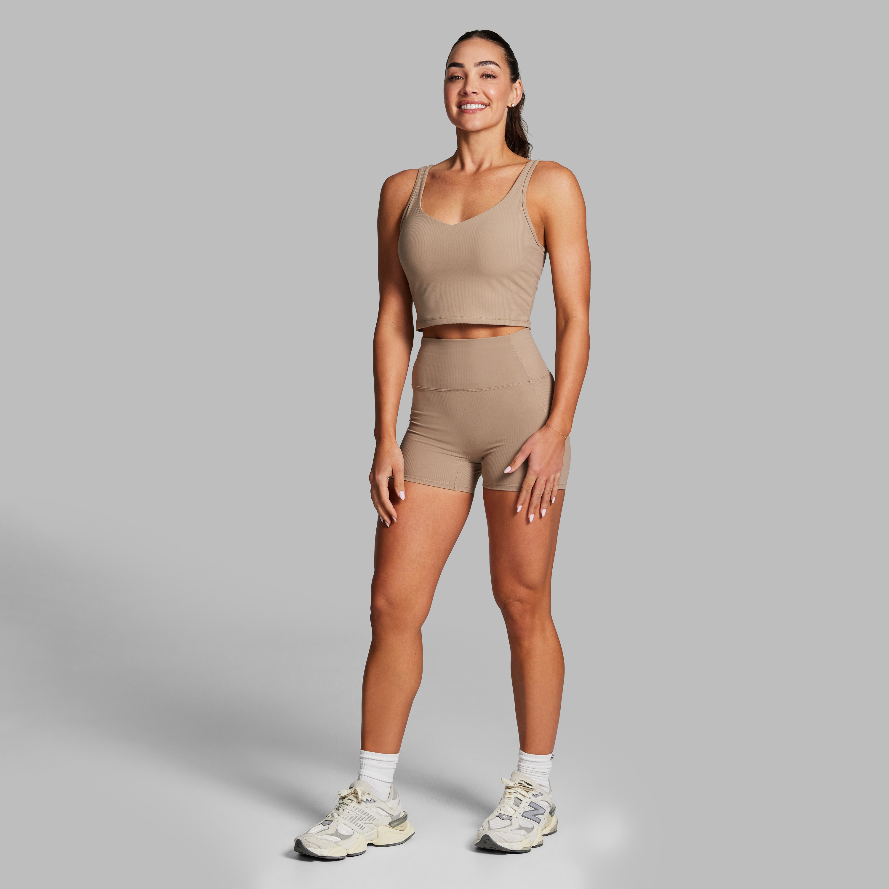 Luxesoft Rib Longline Sports Bra