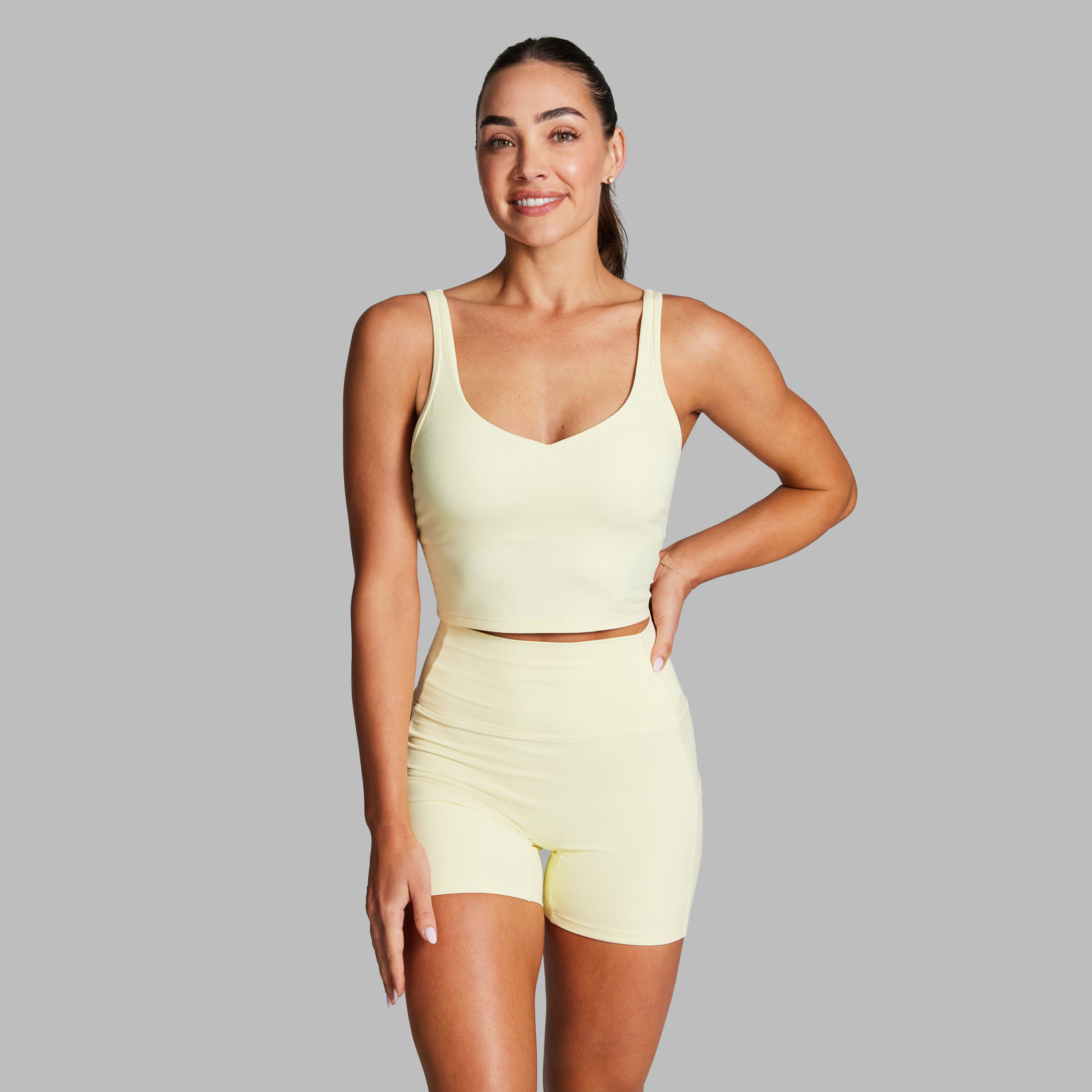 Luxesoft Rib Longline Sports Bra