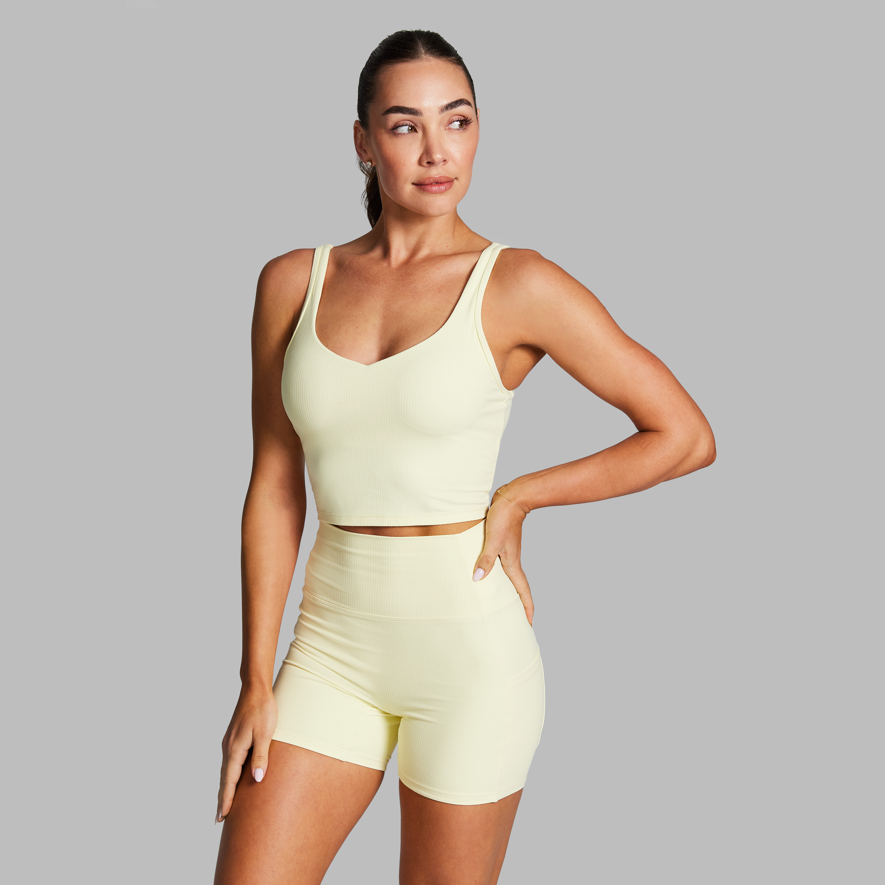 Luxesoft Rib Longline Sports Bra