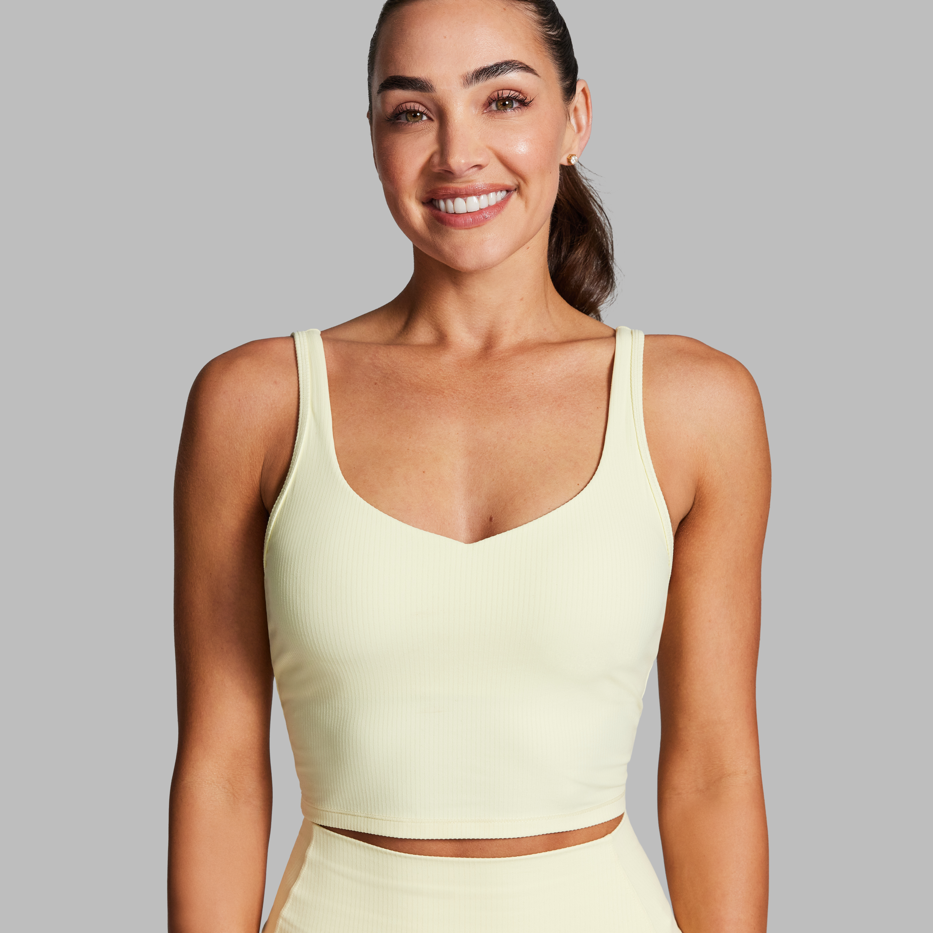 Luxesoft Rib Longline Sports Bra