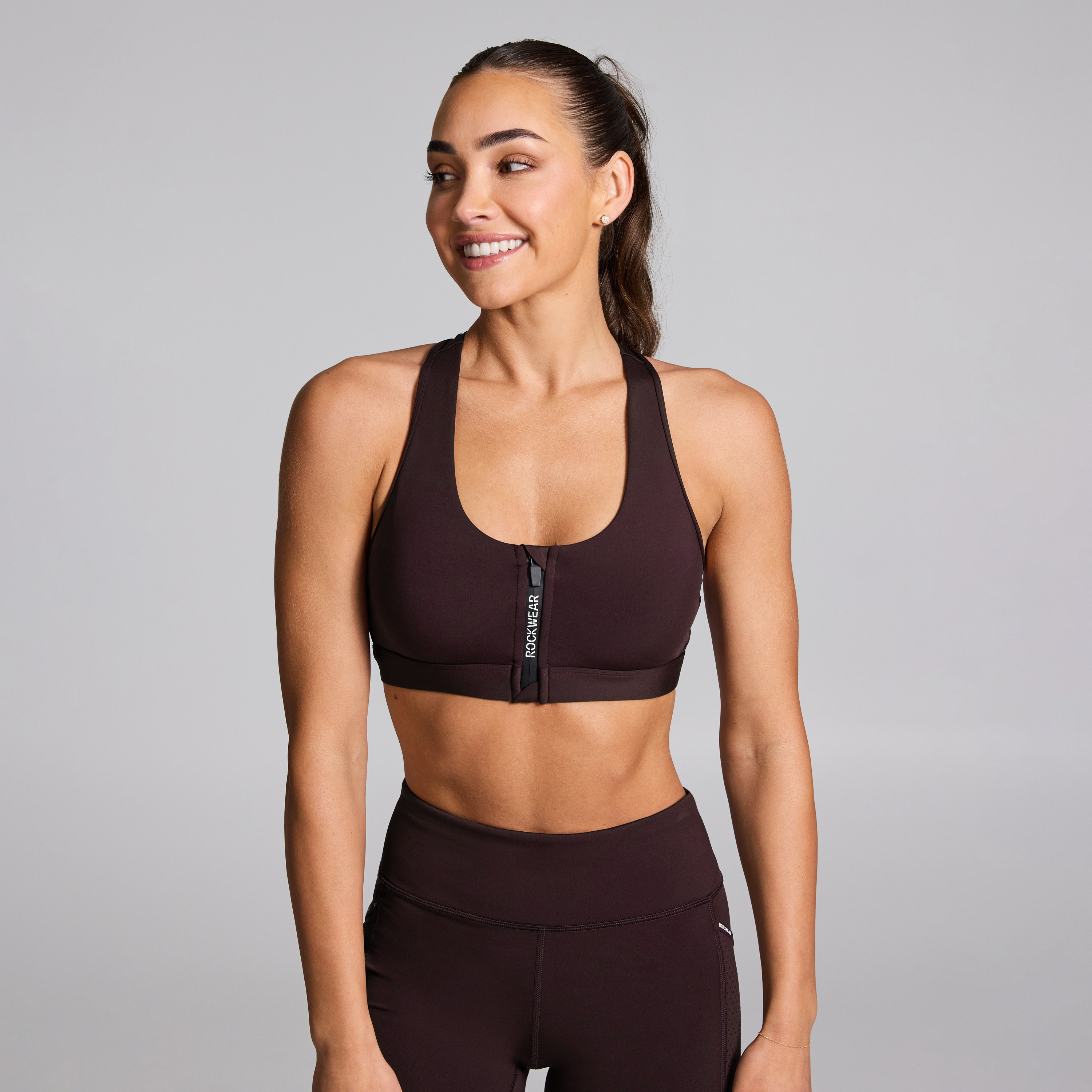 Zip Front Medium Impact Sports Bra