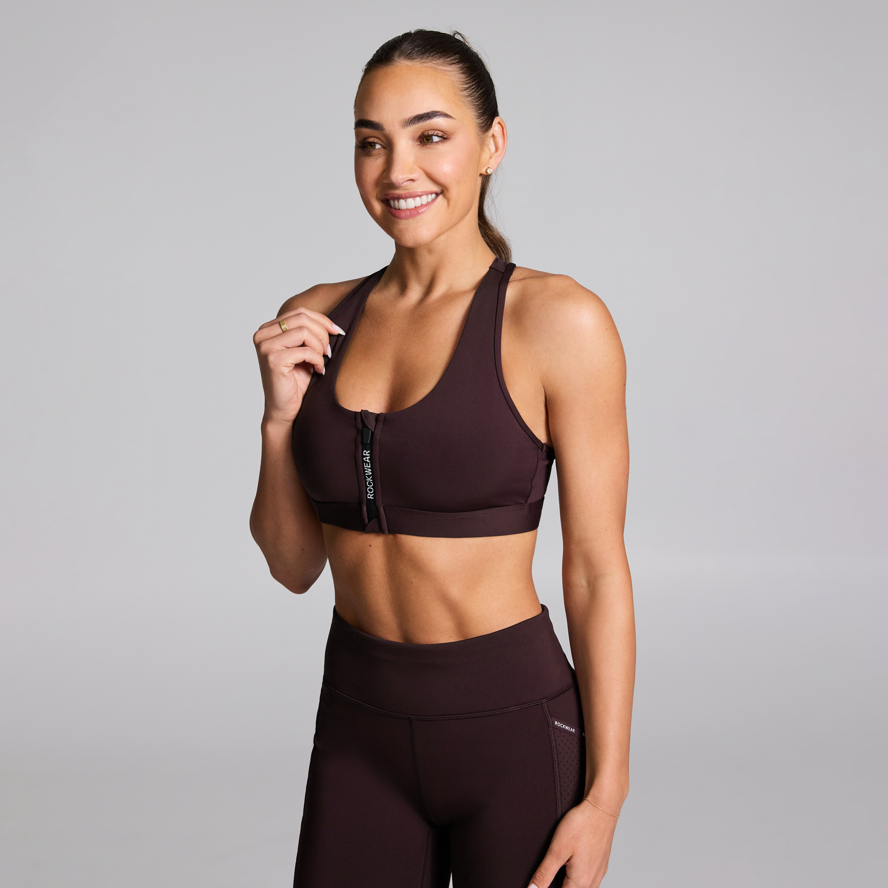 Zip Front Medium Impact Sports Bra