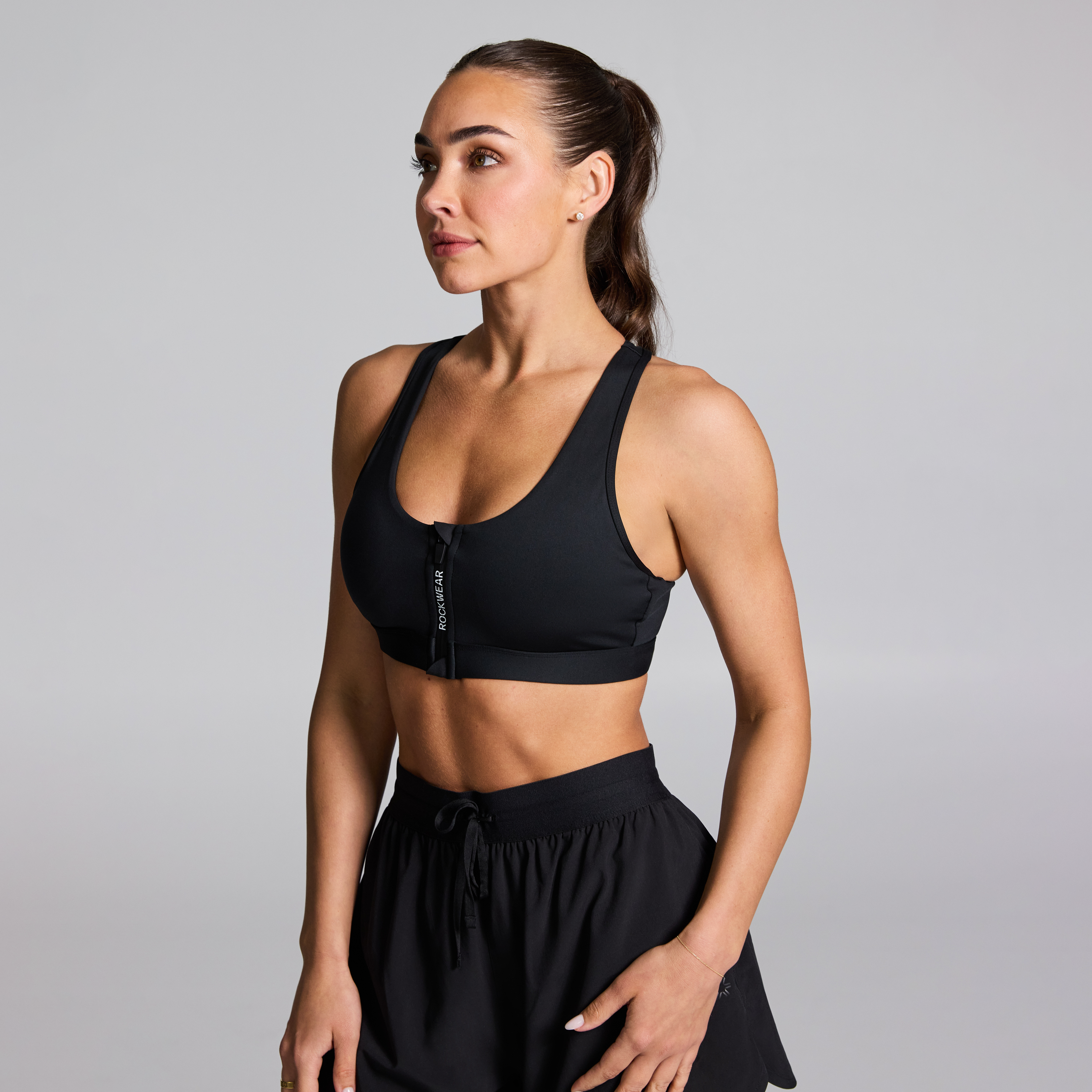 Zip Front Medium Impact Sports Bra
