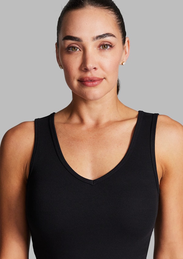 V Neck Rib Tank