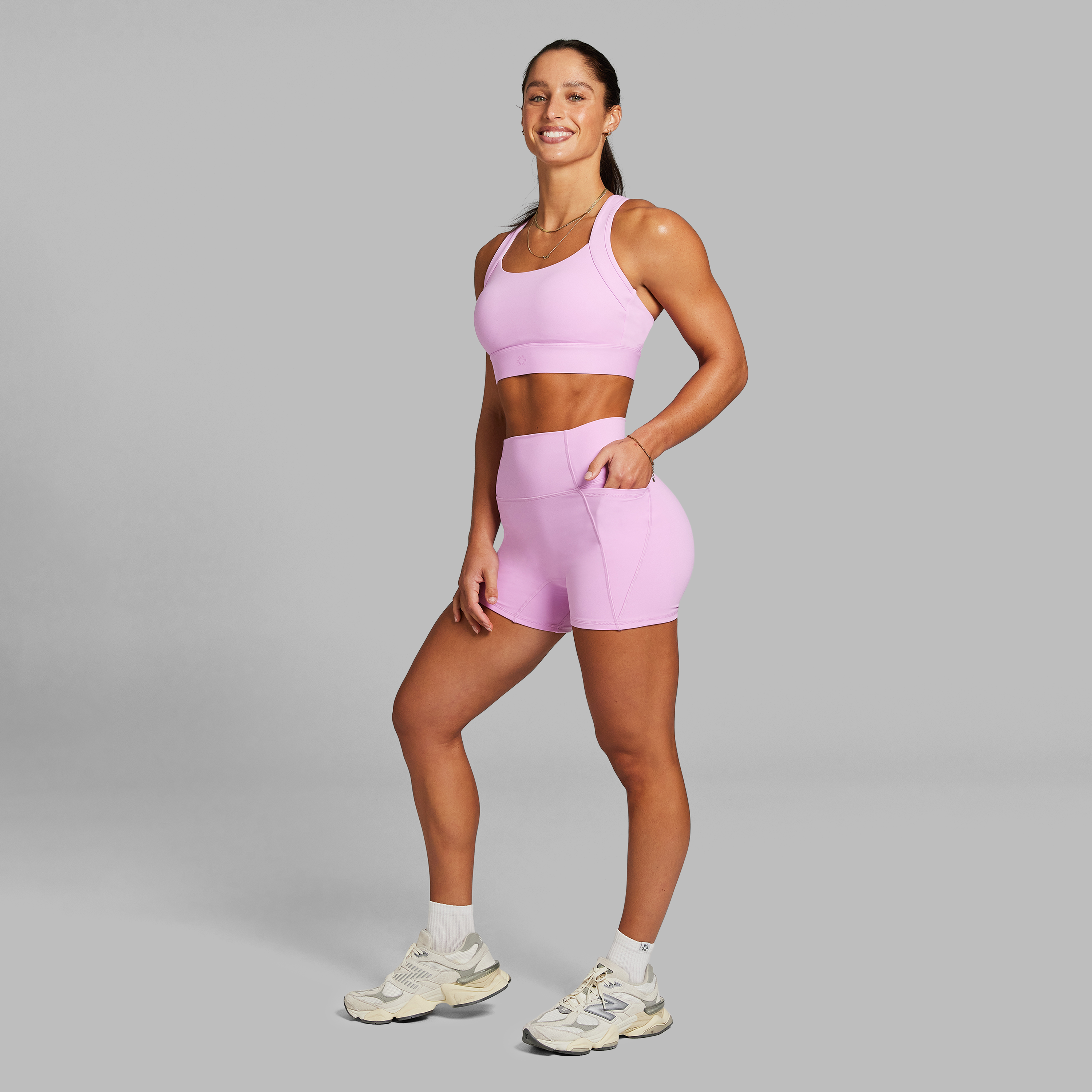 No Front Seam Mid Thigh Bike Shorts