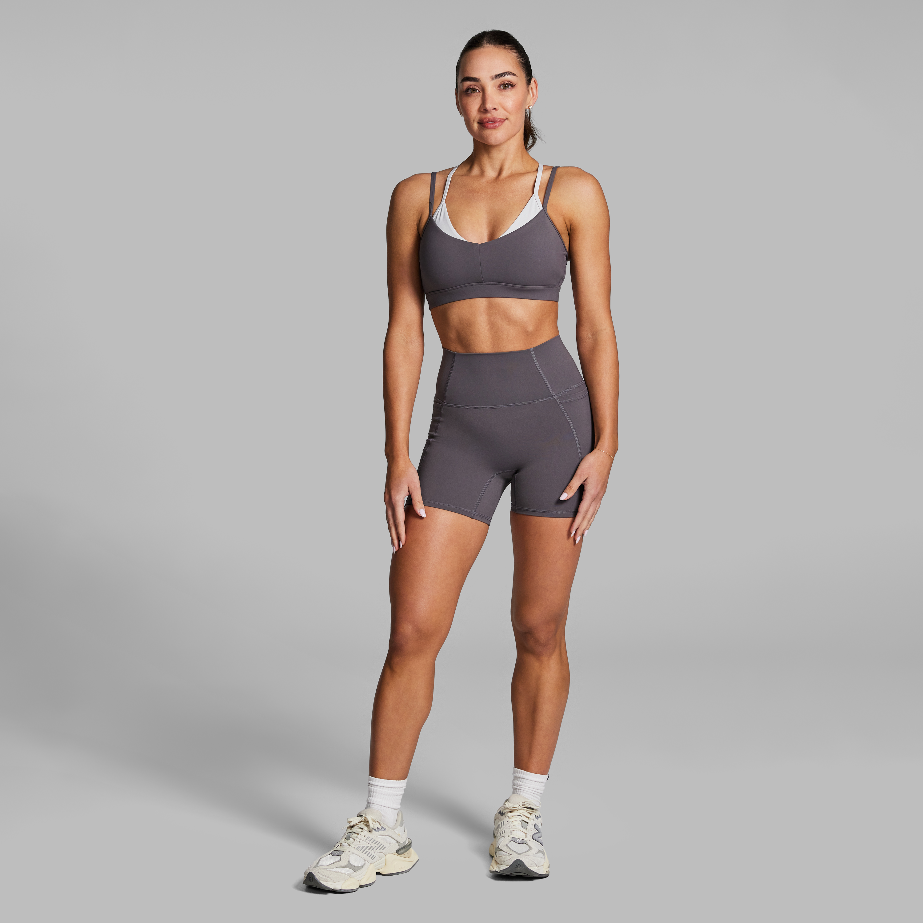 No Front Seam Mid Thigh Bike Shorts