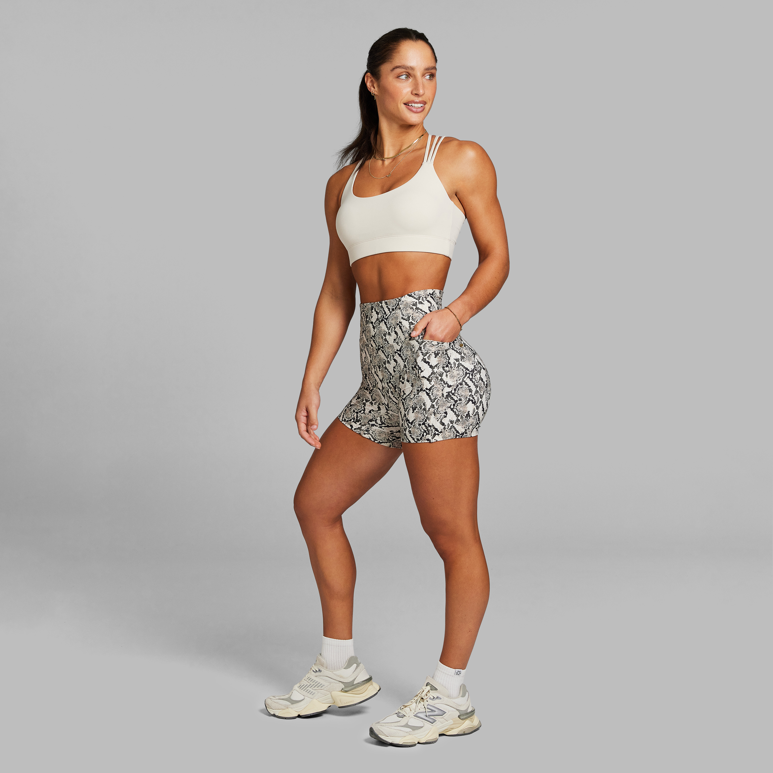 No Front Seam Mid Thigh Bike Shorts